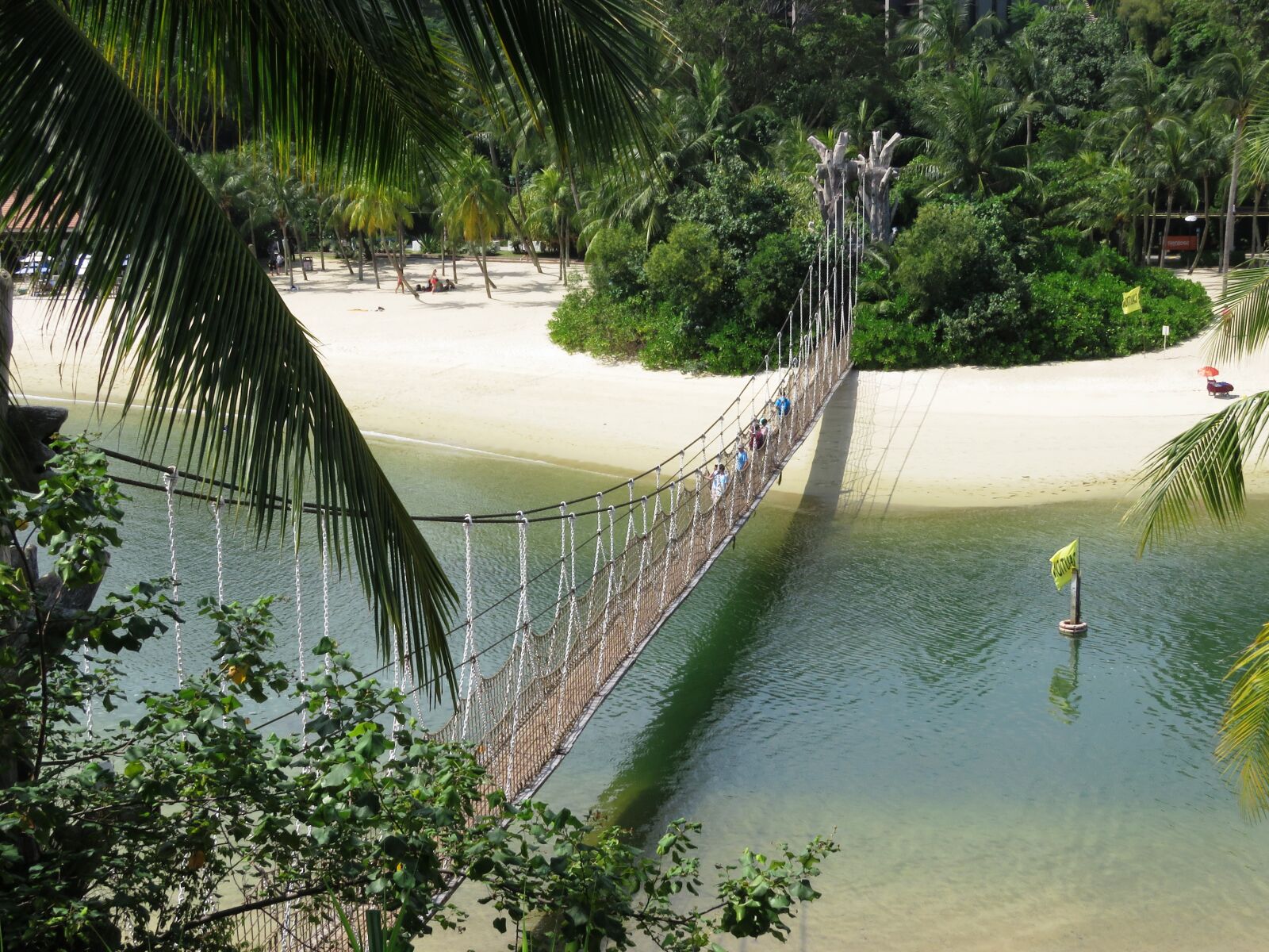 Canon PowerShot SX60 HS sample photo. Sentosa beach, singapore, rope photography