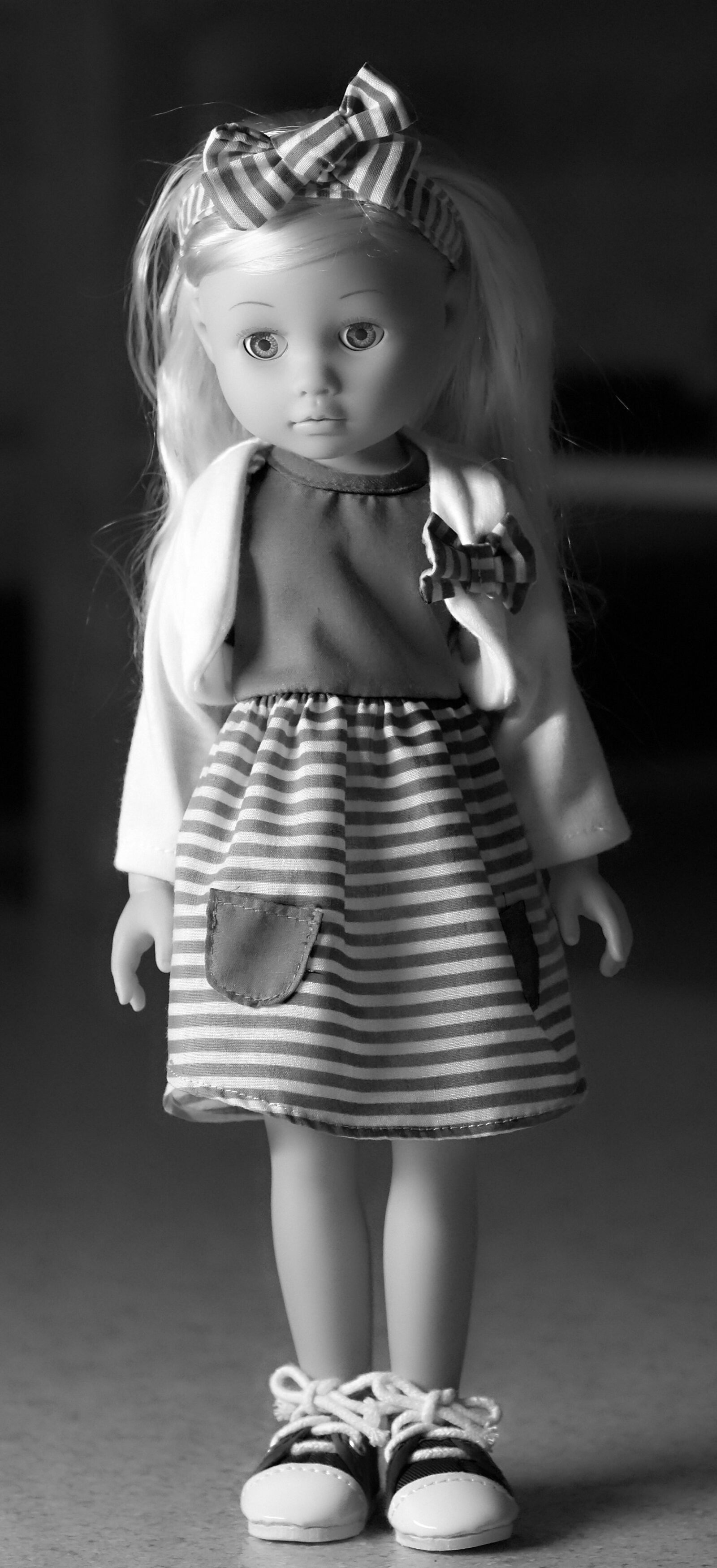 Sony Alpha a5000 (ILCE 5000) sample photo. Doll, black white, black photography