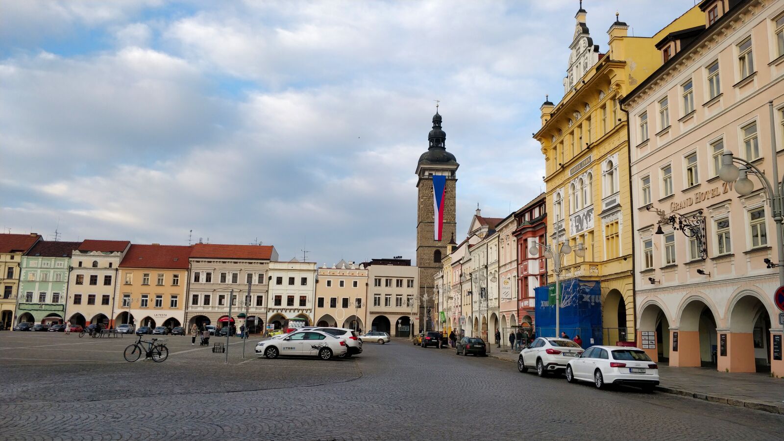 OnePlus 5 sample photo. Square, czech budejovice, architecture photography