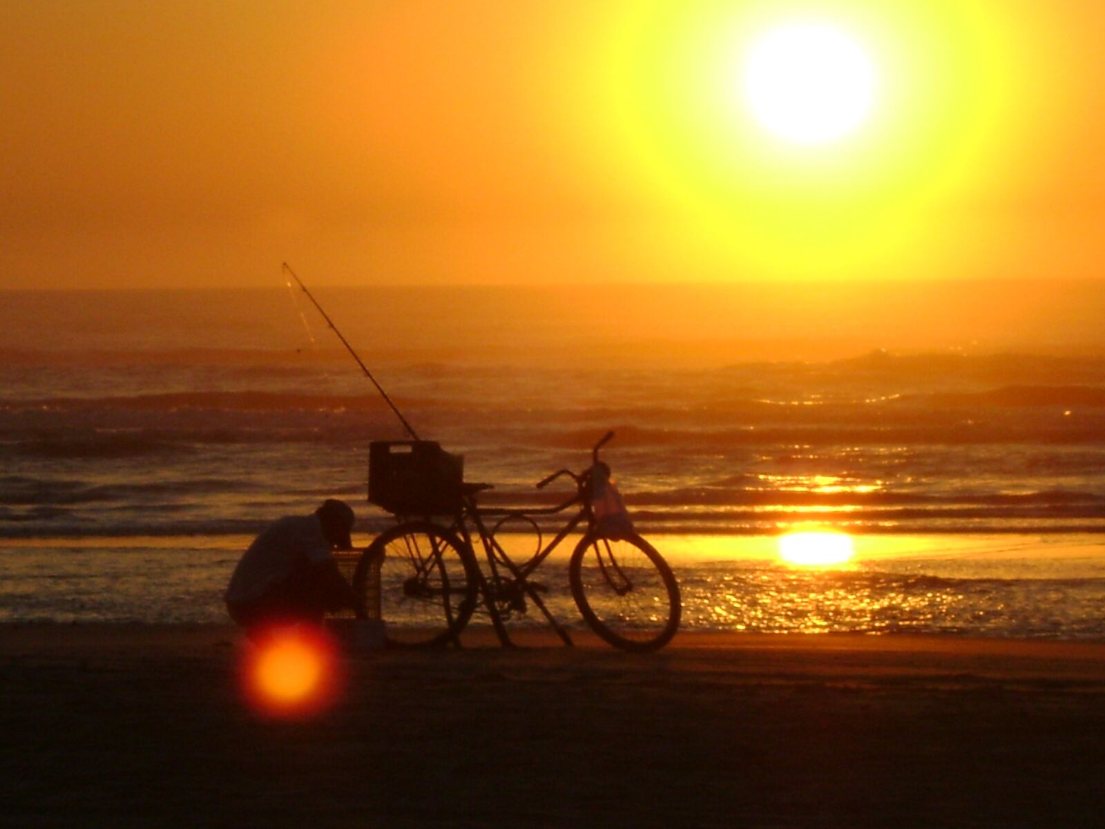 Sony DSC-S730 sample photo. Bike, sol, fisherman photography