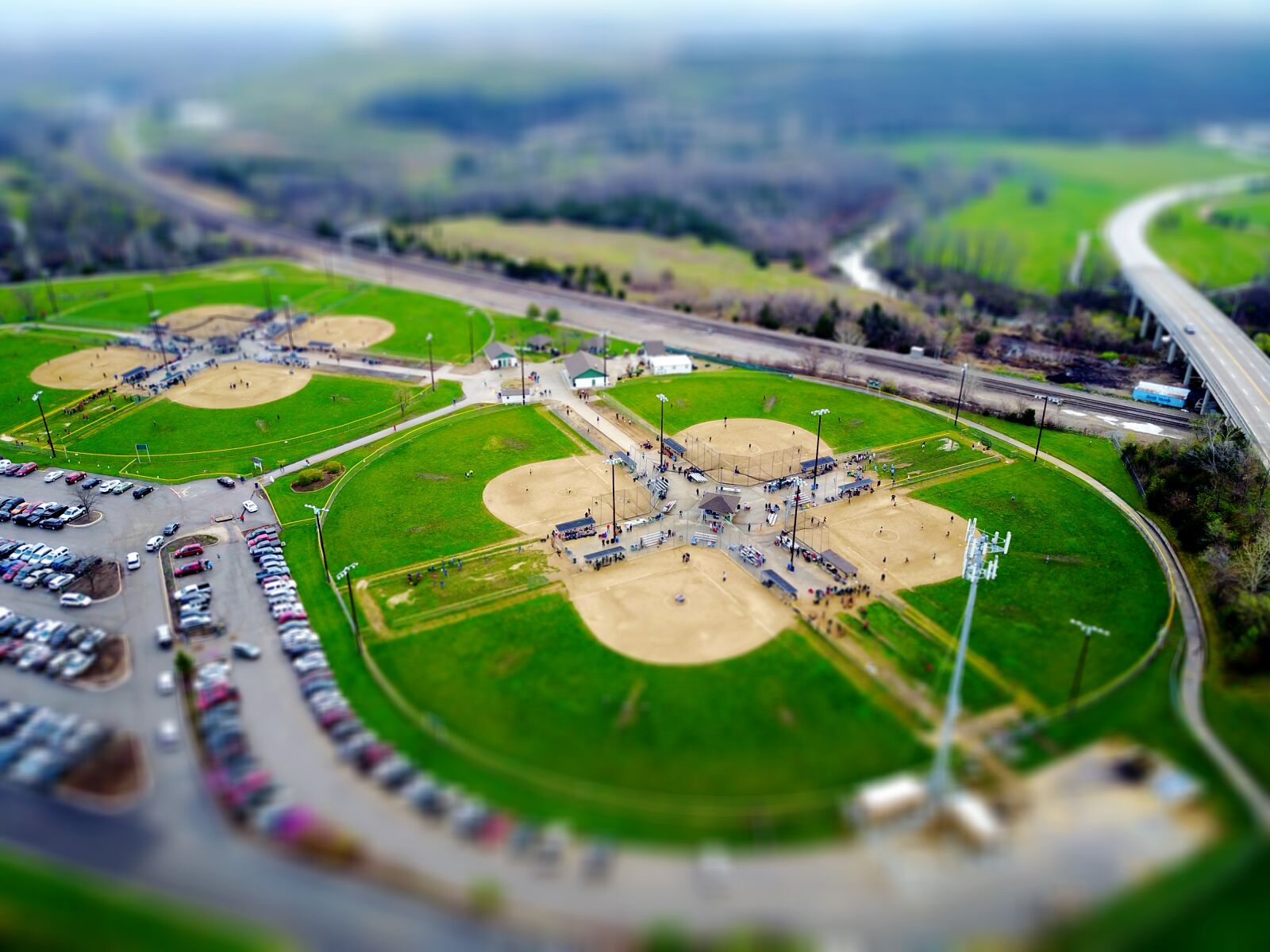 DJI FC220 sample photo. Aerial, softball photography