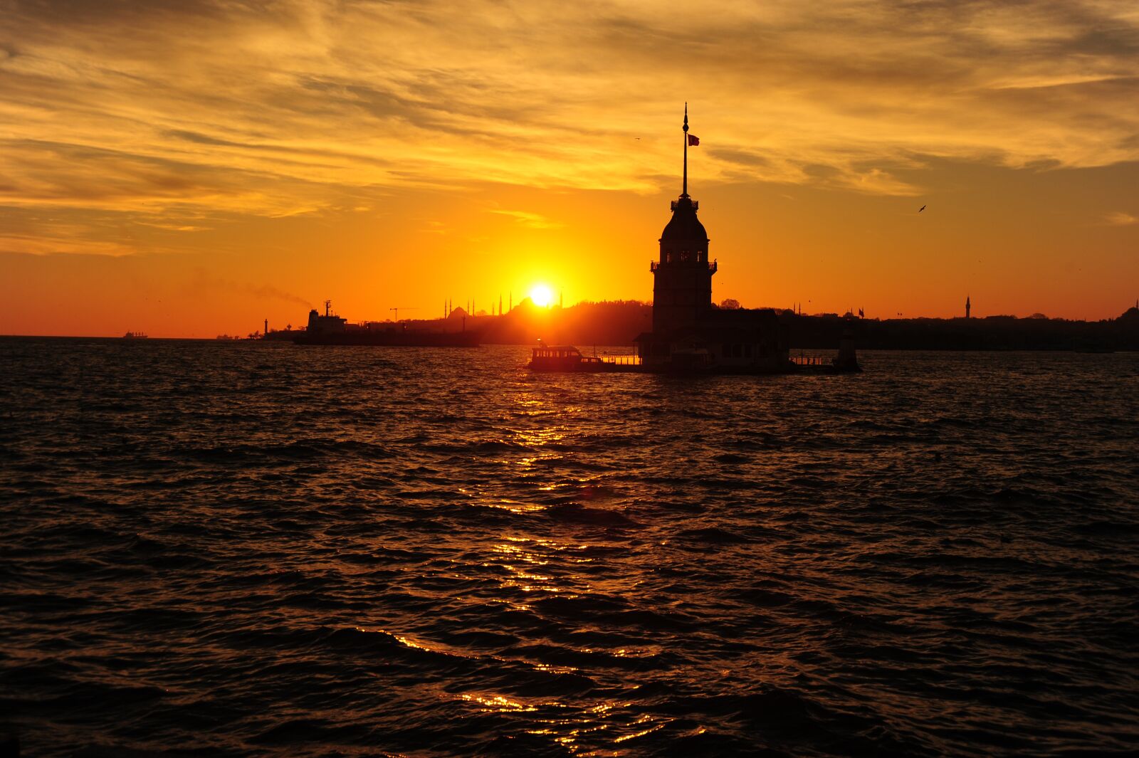 Nikon D700 sample photo. Maiden tower, tower, sunset photography
