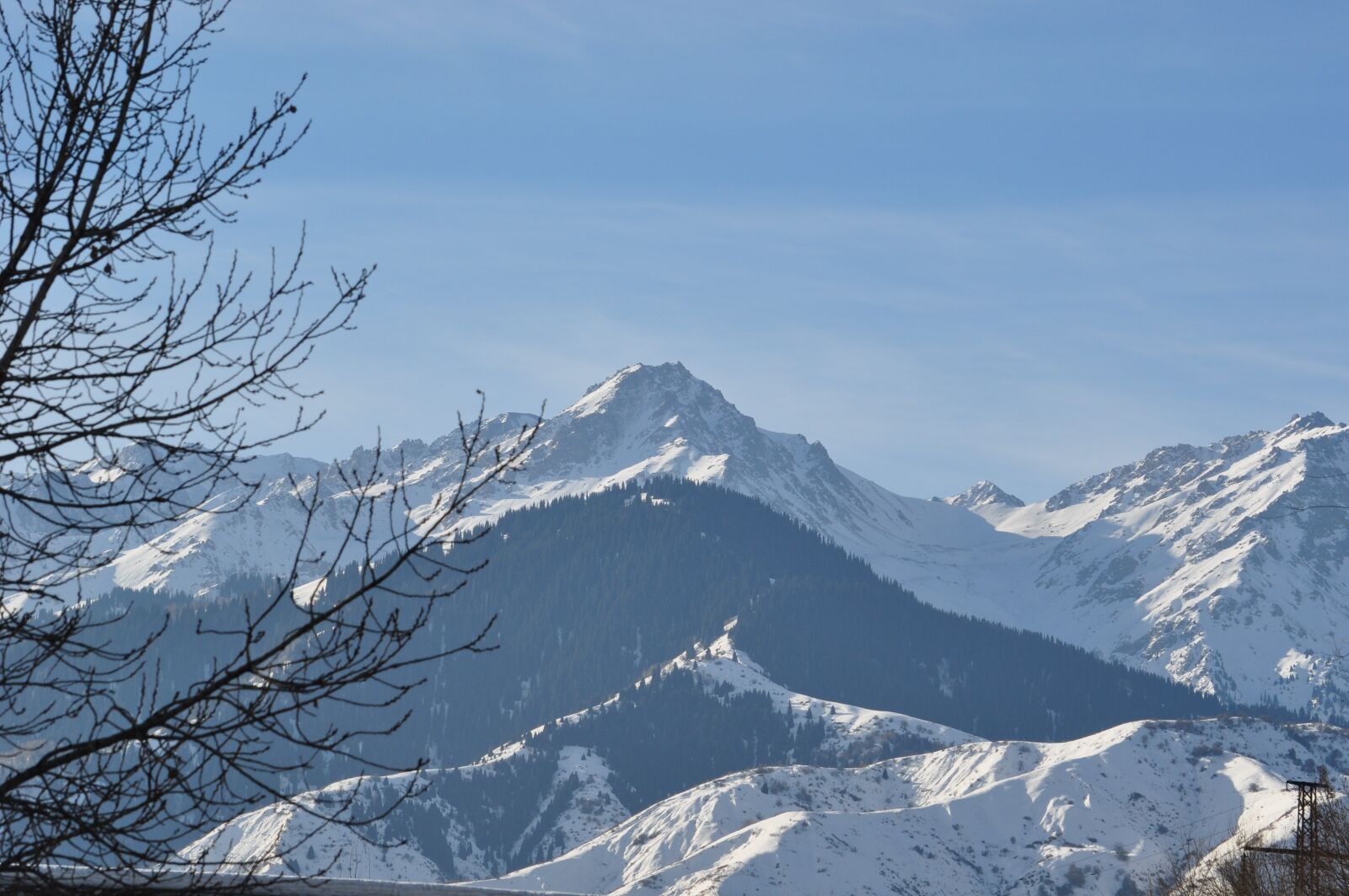 Nikon D5000 sample photo. Alma-ata, mountains, winter photography