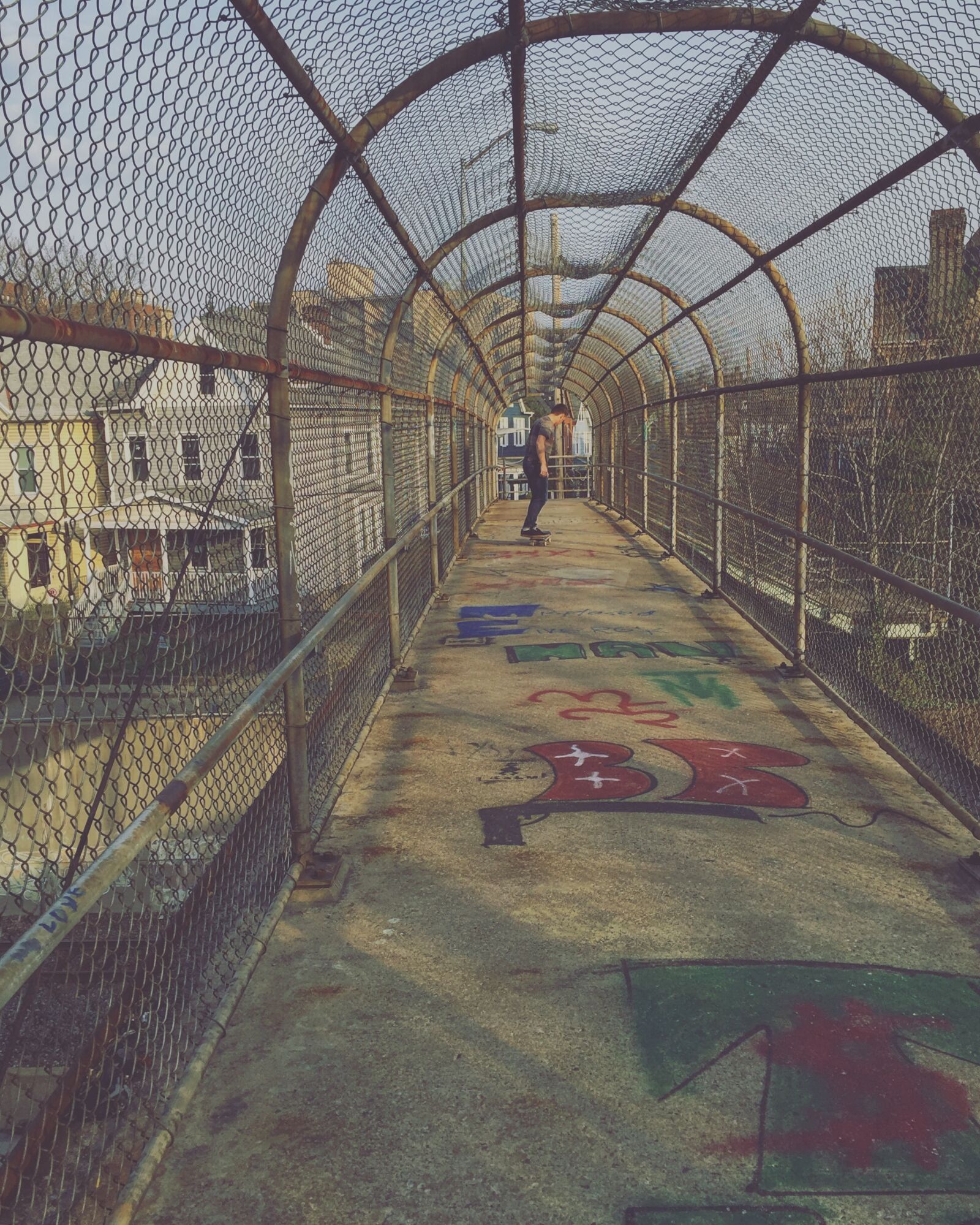 Apple iPhone 6 sample photo. Bridge, with, wire, fence photography