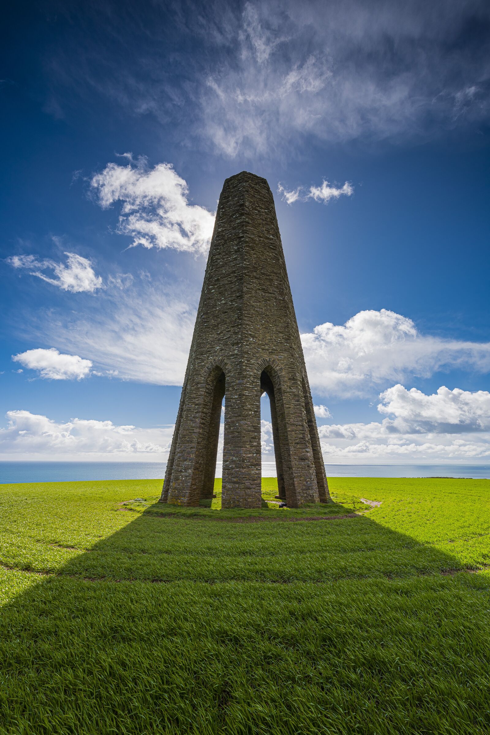 Nikon D810 + Tamron SP 15-30mm F2.8 Di VC USD sample photo. Daymark, stone, tower photography