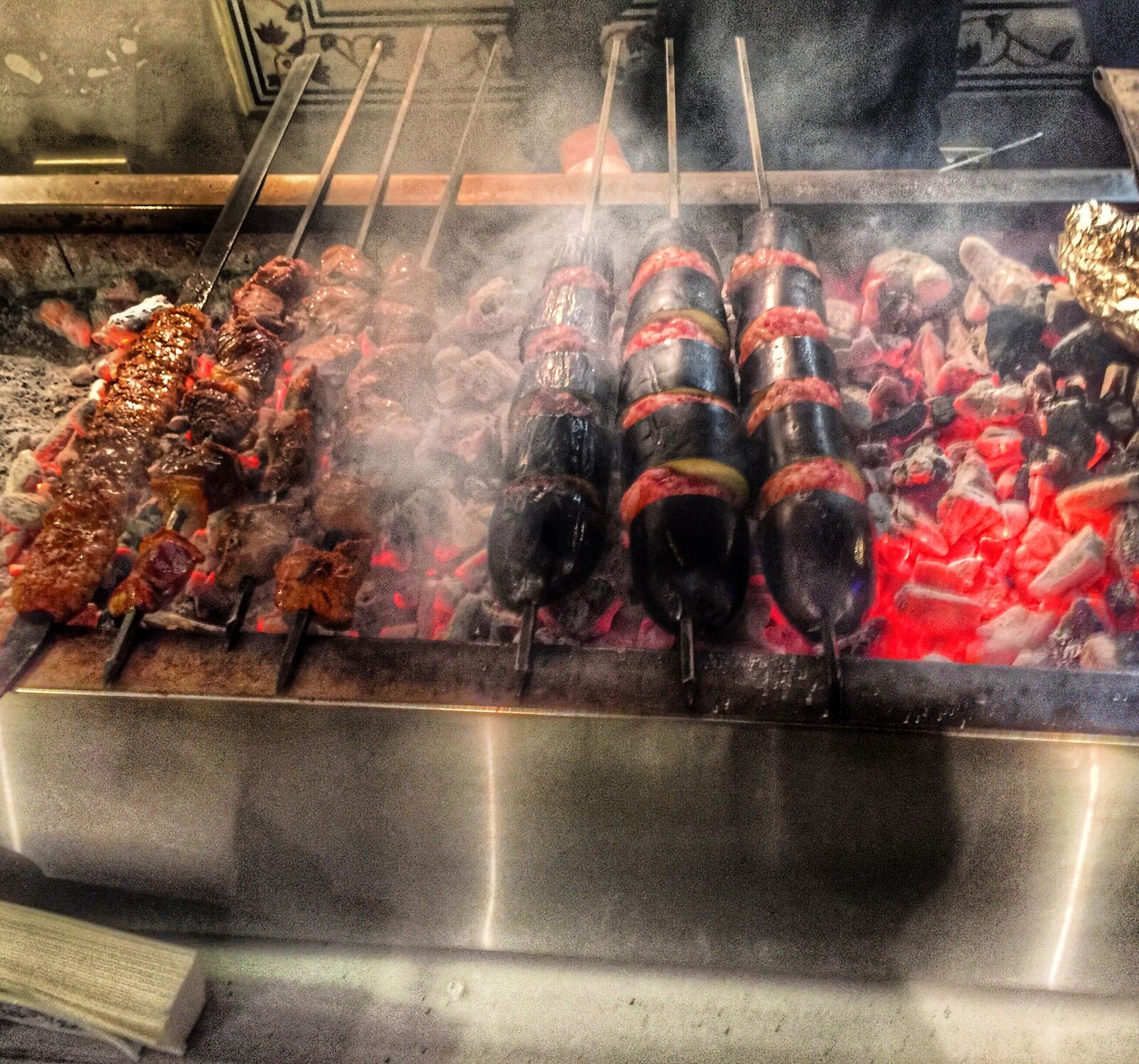 iPhone 6 back camera 4.15mm f/2.2 sample photo. Barbecue, kebab photography