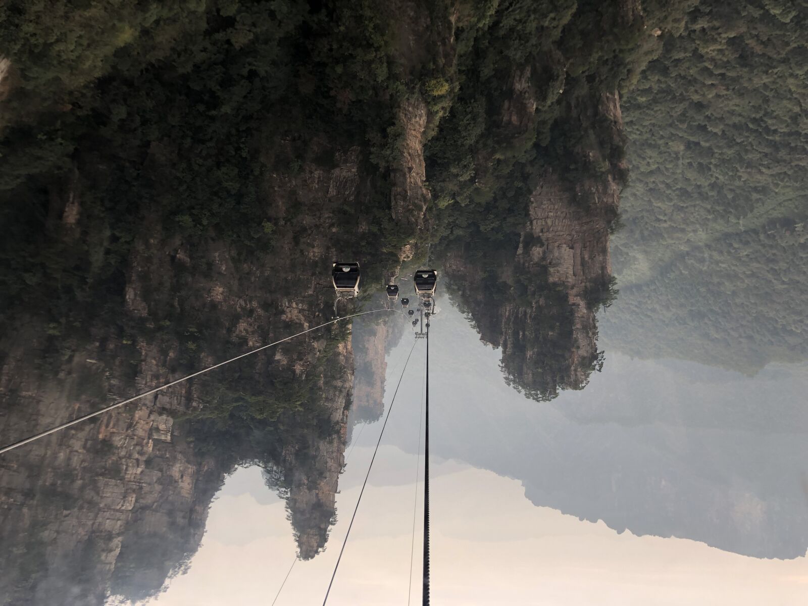 iPhone X back dual camera 4mm f/1.8 sample photo. Cable car, conveyance, mountain photography