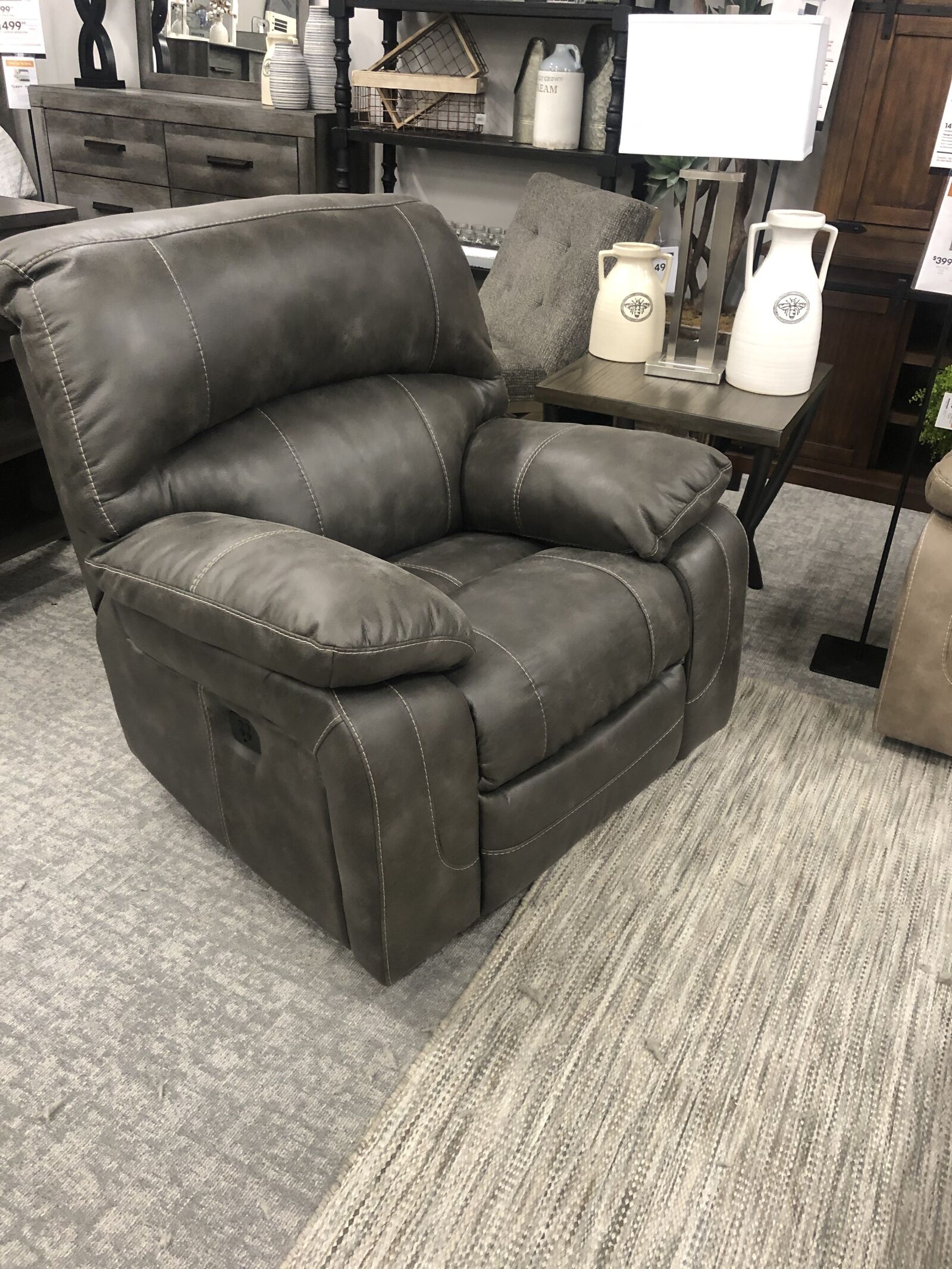 Apple iPhone X + iPhone X back dual camera 4mm f/1.8 sample photo. Recliner, furniture store, home photography