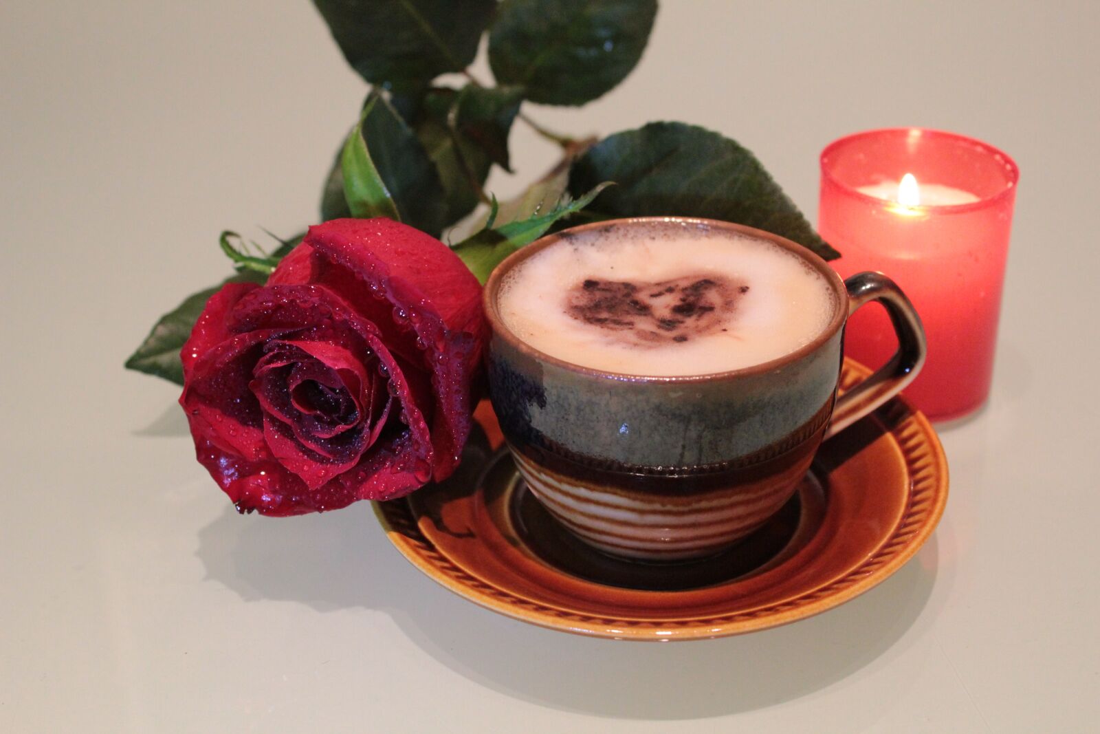 Canon EOS 600D (Rebel EOS T3i / EOS Kiss X5) sample photo. Rose, coffee, cup photography