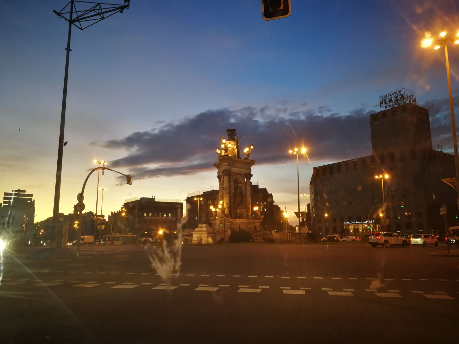 HUAWEI Mate 9 sample photo. Barcelona, sunset, night photography