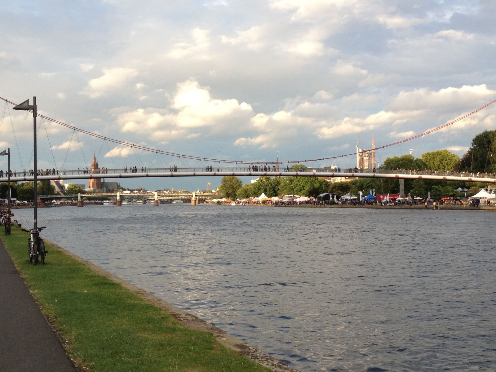 Apple iPhone 4S sample photo. Frankfurt, river, bridge photography