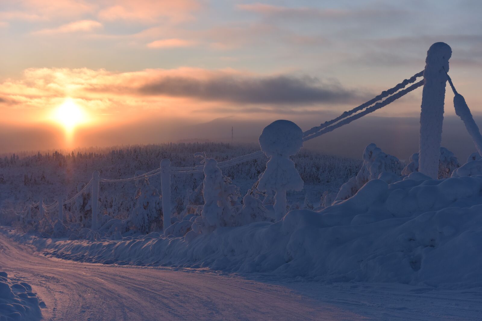 Nikon D810 sample photo. Finland, sunrise, winter dream photography
