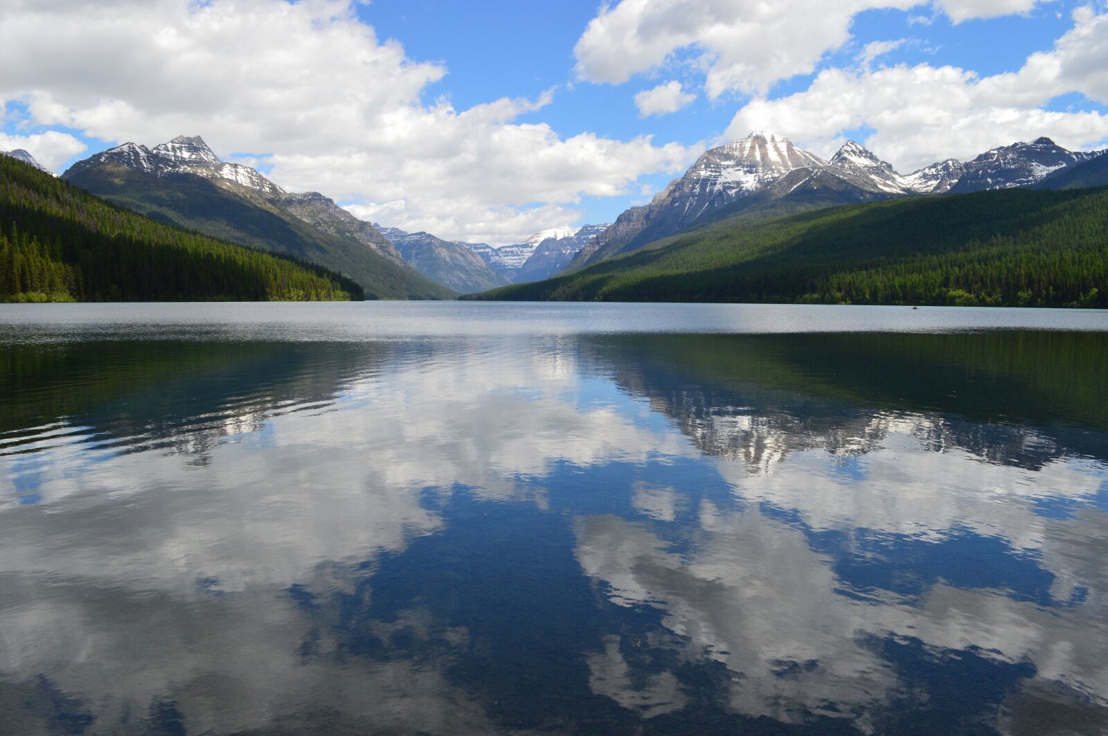 Nikon D3200 sample photo. Bowman lake, mountains, water photography