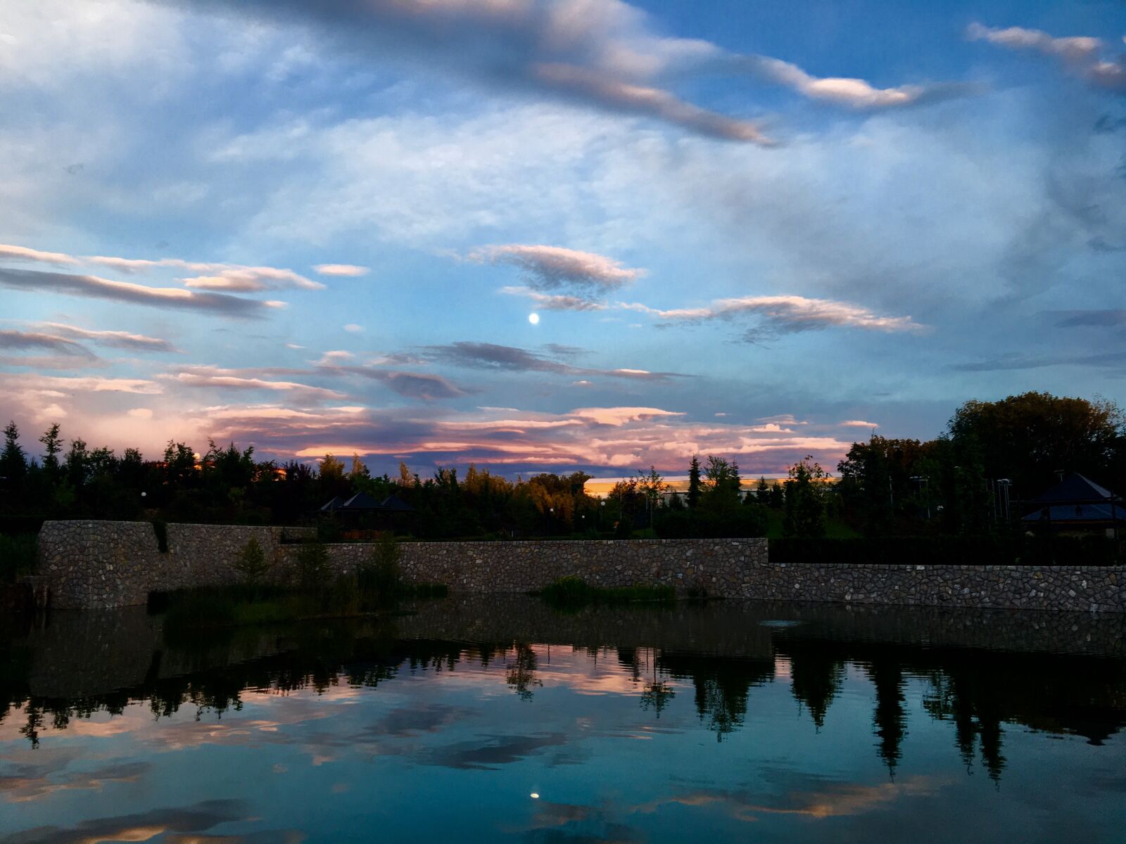 Apple iPhone 6s sample photo. Reflection, pond, sundown photography