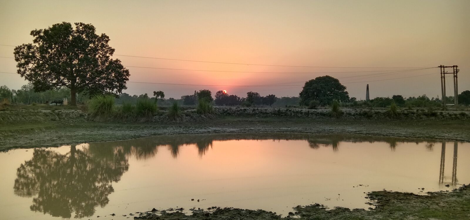 vivo 1901 sample photo. Sunset, village, sun photography