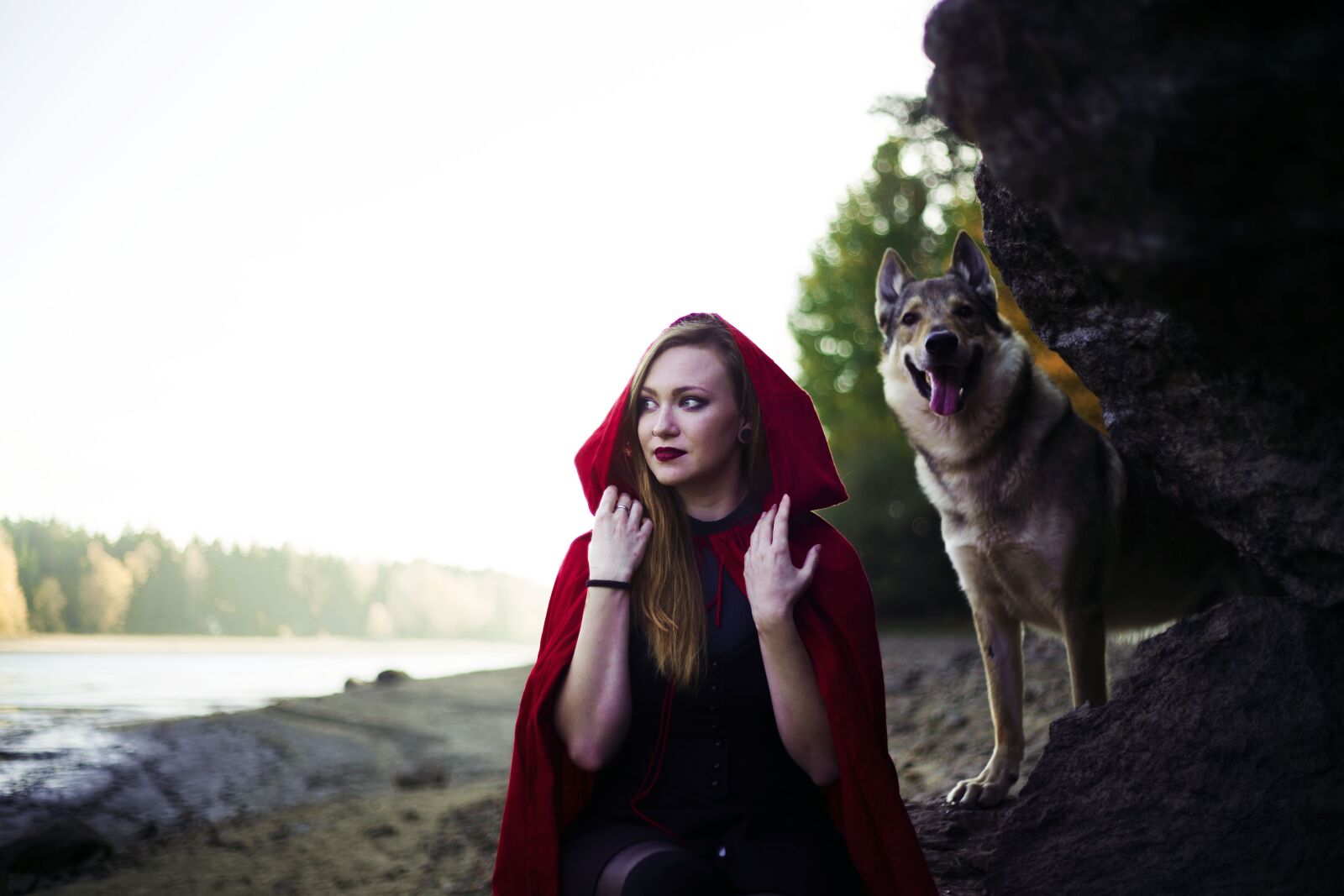 Canon EF 50mm F1.8 II sample photo. Girl, little red riding photography
