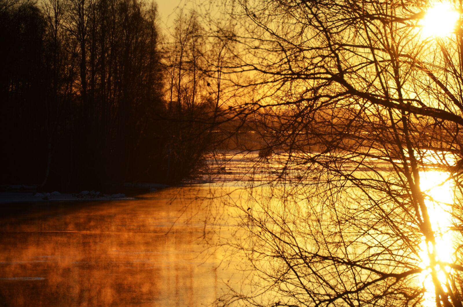Nikon D5100 sample photo. Skellefteå, river, morning photography