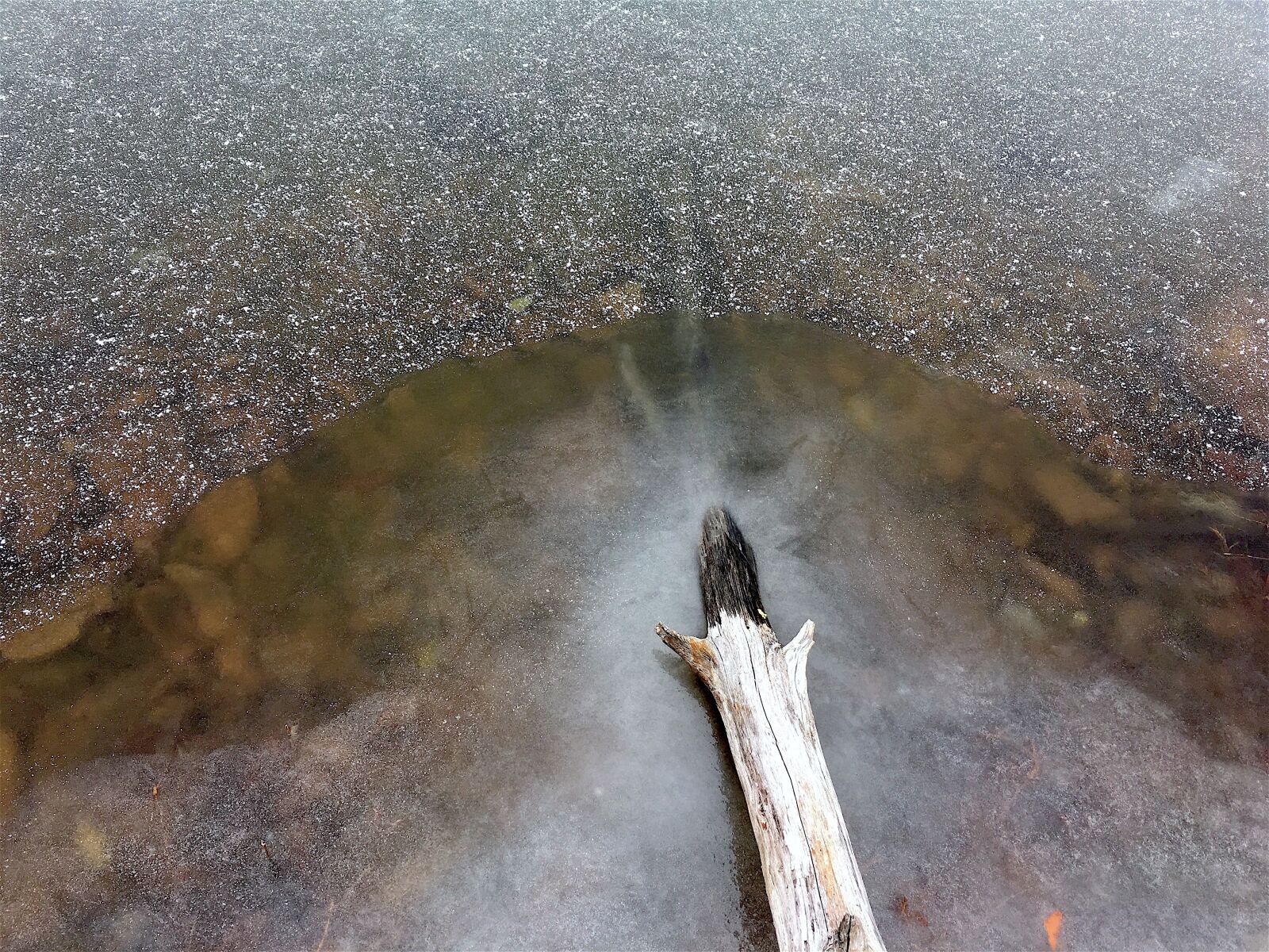 Apple iPhone 6s sample photo. Blue mountain lake, frozen photography