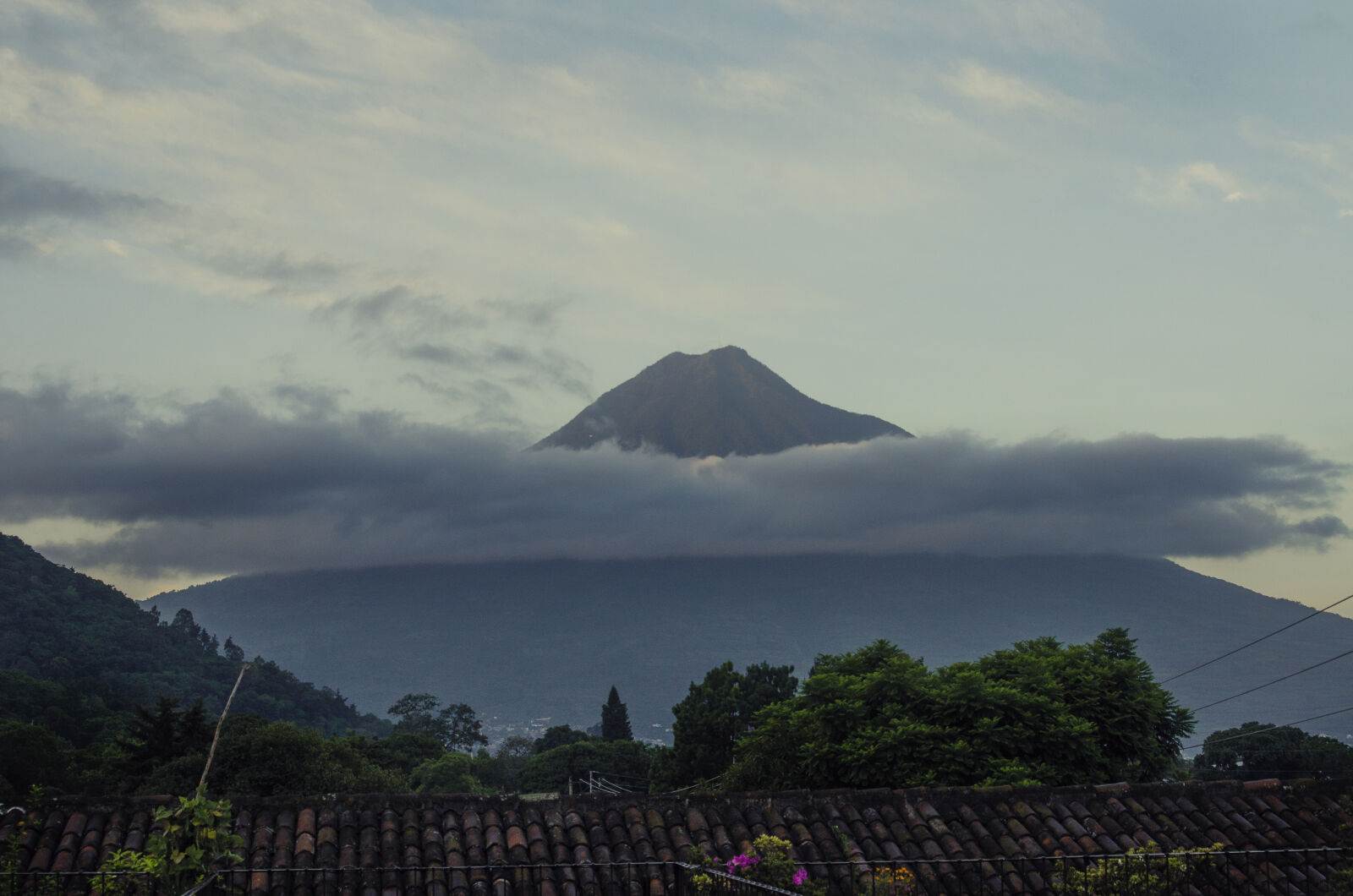 Nikon D7000 sample photo. Foggy, mountain, valley, volcano photography