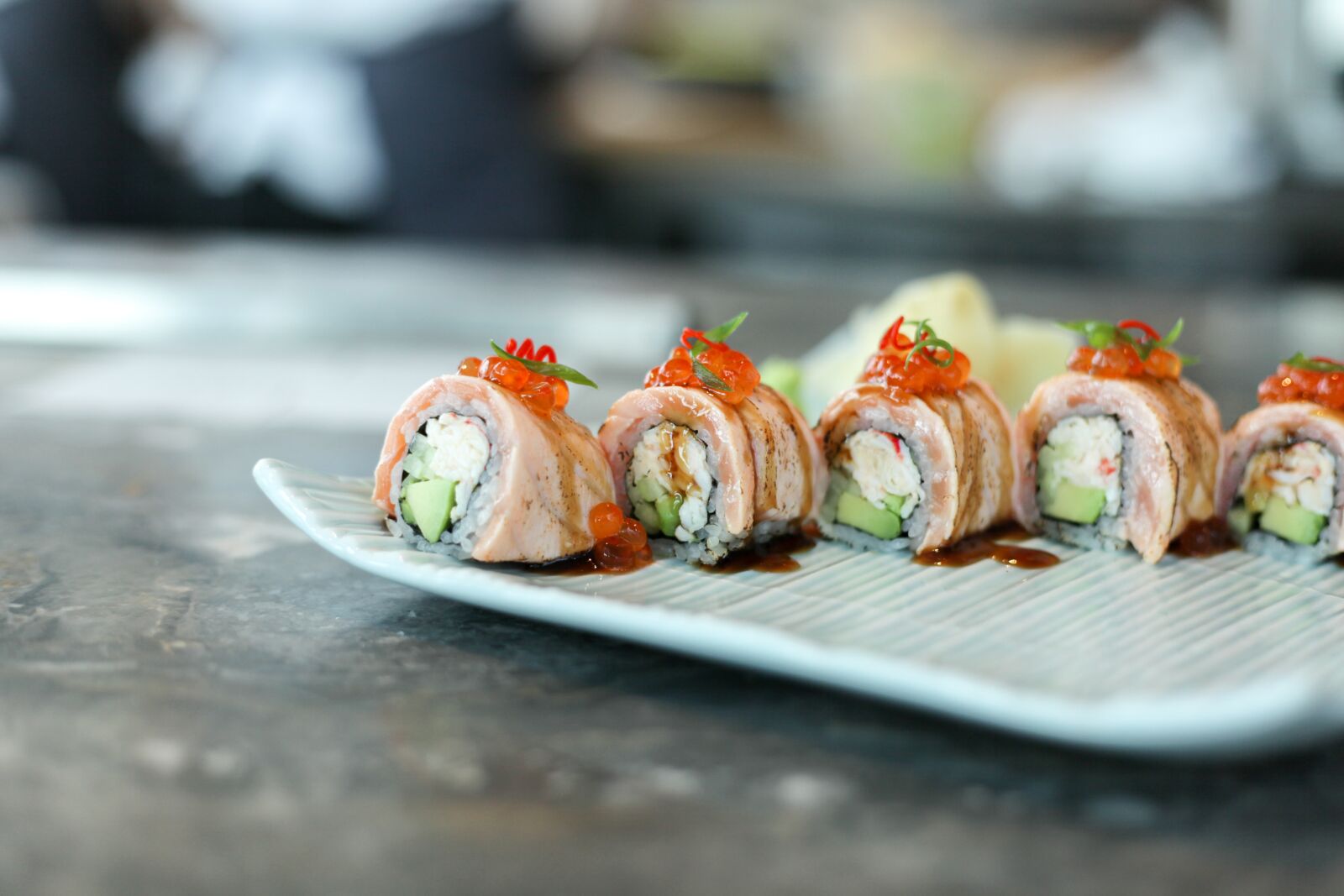 Canon EF 50mm F1.8 II sample photo. Dish, asian, seaweed photography