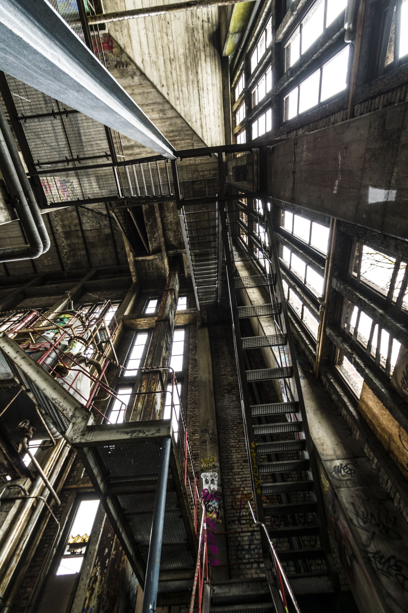 Nikon D7200 sample photo. Power plant, stairs, metal photography