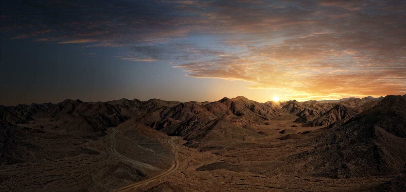 Nikon D300 sample photo. Desert, panoramic, sunset photography