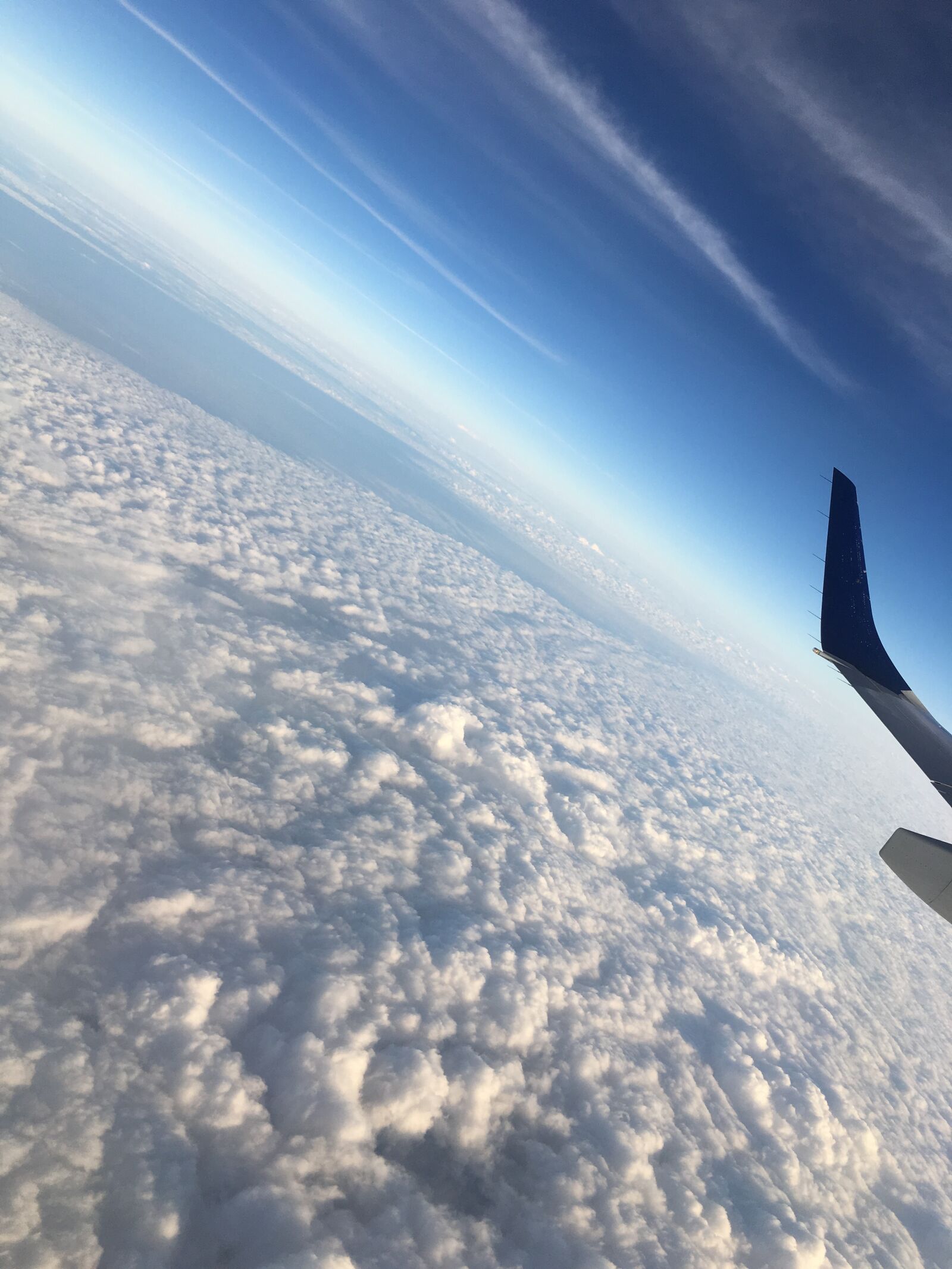 iPhone SE back camera 4.15mm f/2.2 sample photo. Airplane, wing, clouds, flight photography