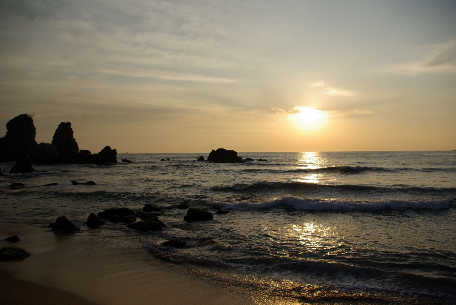 Samsung GX-10 sample photo. Chuam, sunrise, sea photography