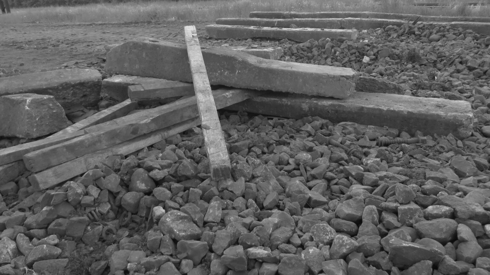 Canon PowerShot SX270 HS sample photo. Black and white, destroyed photography