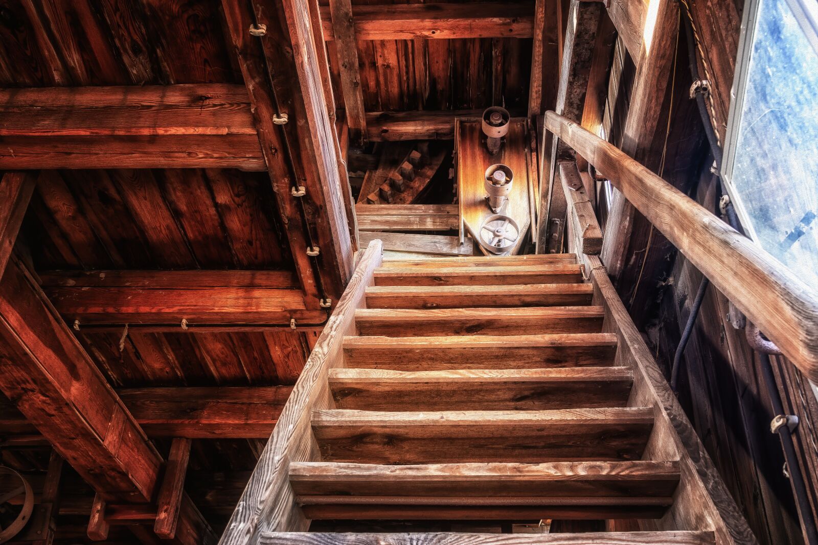 Nikon D3300 sample photo. Stairs, steep, wood stairs photography