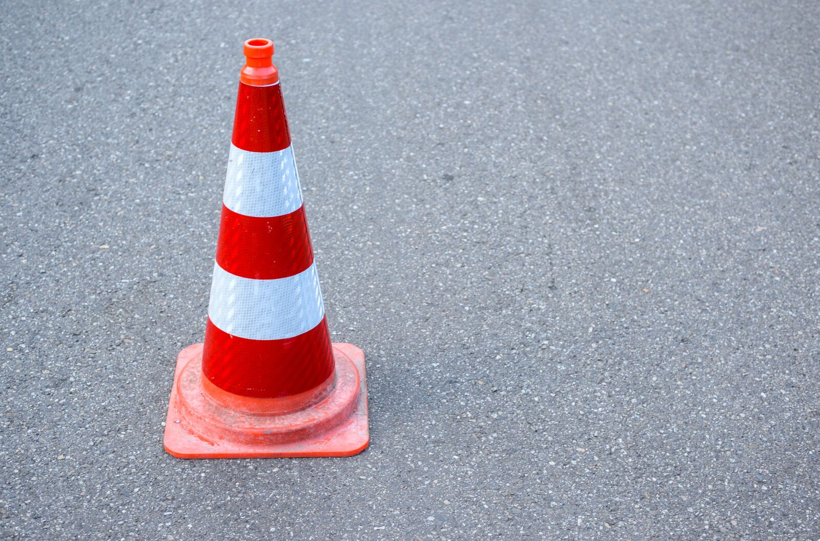 Nikon D610 sample photo. Safety, cone, road photography