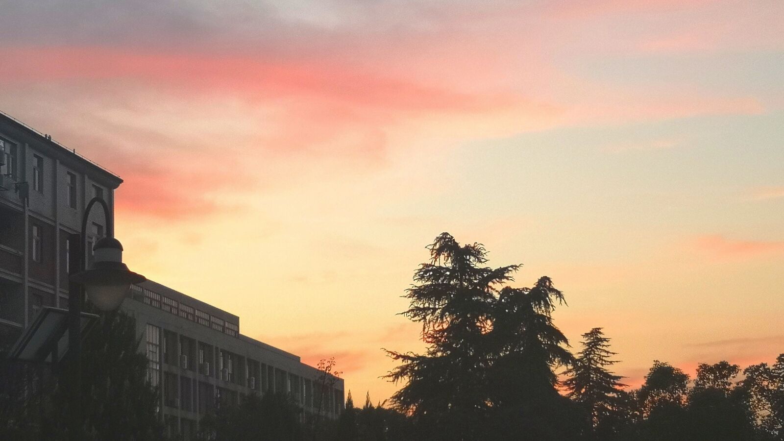 HUAWEI P20 sample photo. Sunset, campus, at dusk photography