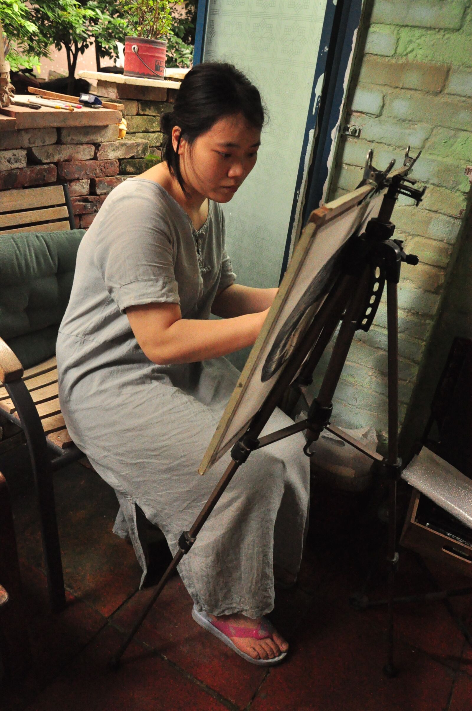 Nikon D90 sample photo. Artist, artist at work photography