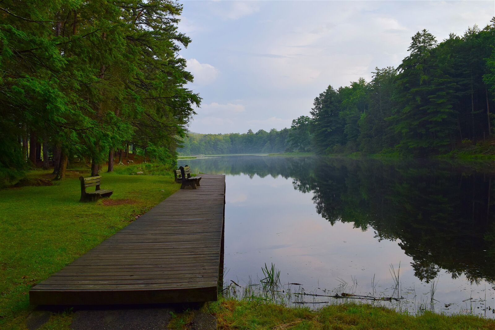 Nikon D3300 sample photo. Lake, dock, wood photography