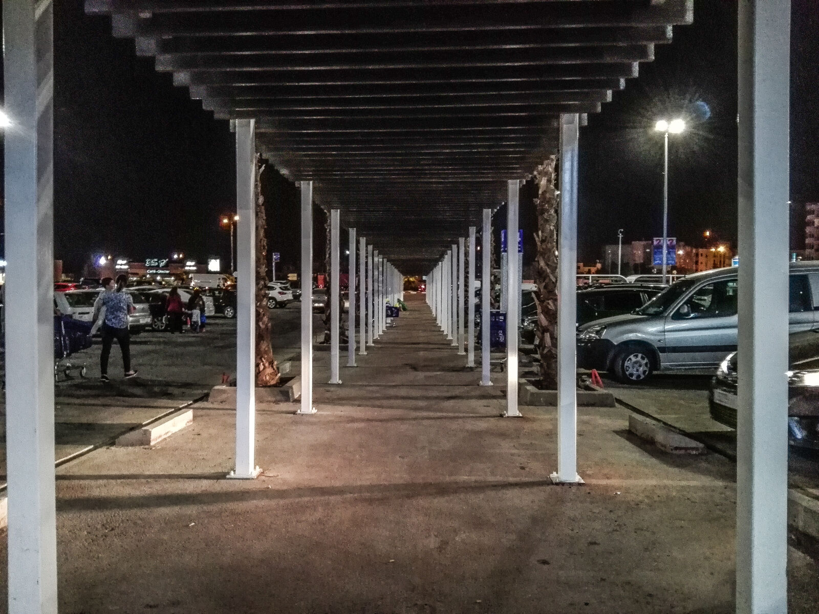 HUAWEI P8 Lite sample photo. Alley, bars, cars, desktop photography
