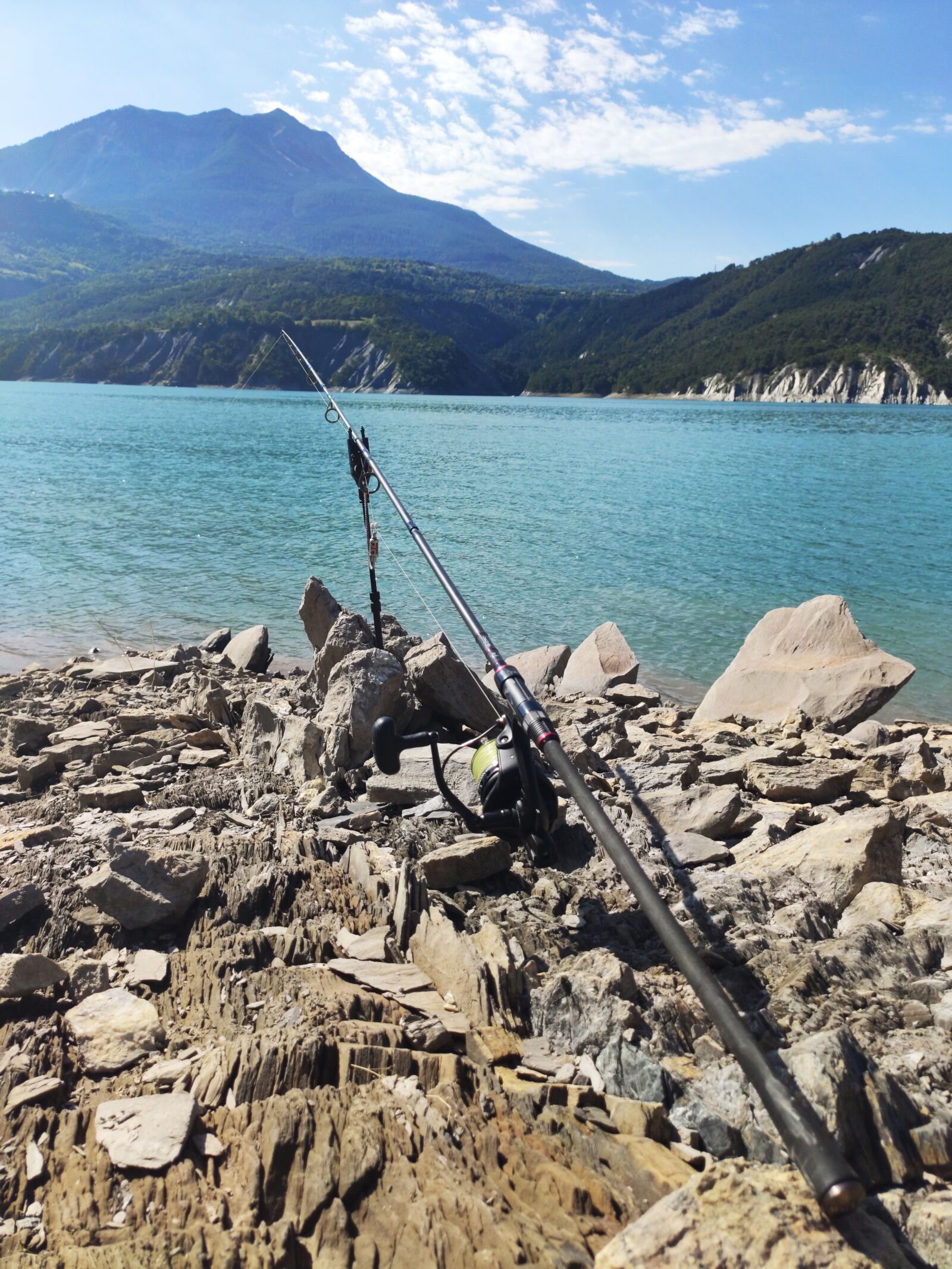 Xiaomi Mi 9T sample photo. Fishing, lake, rod photography