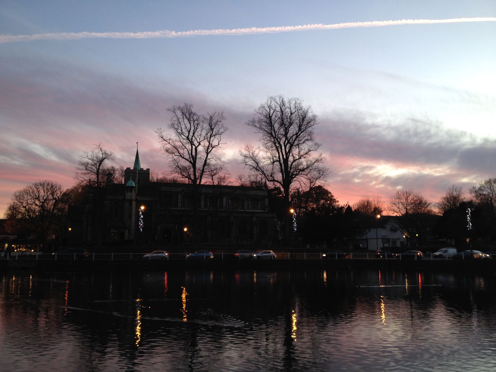 Apple iPhone 4S sample photo. Carshalton, sunset, reflection photography