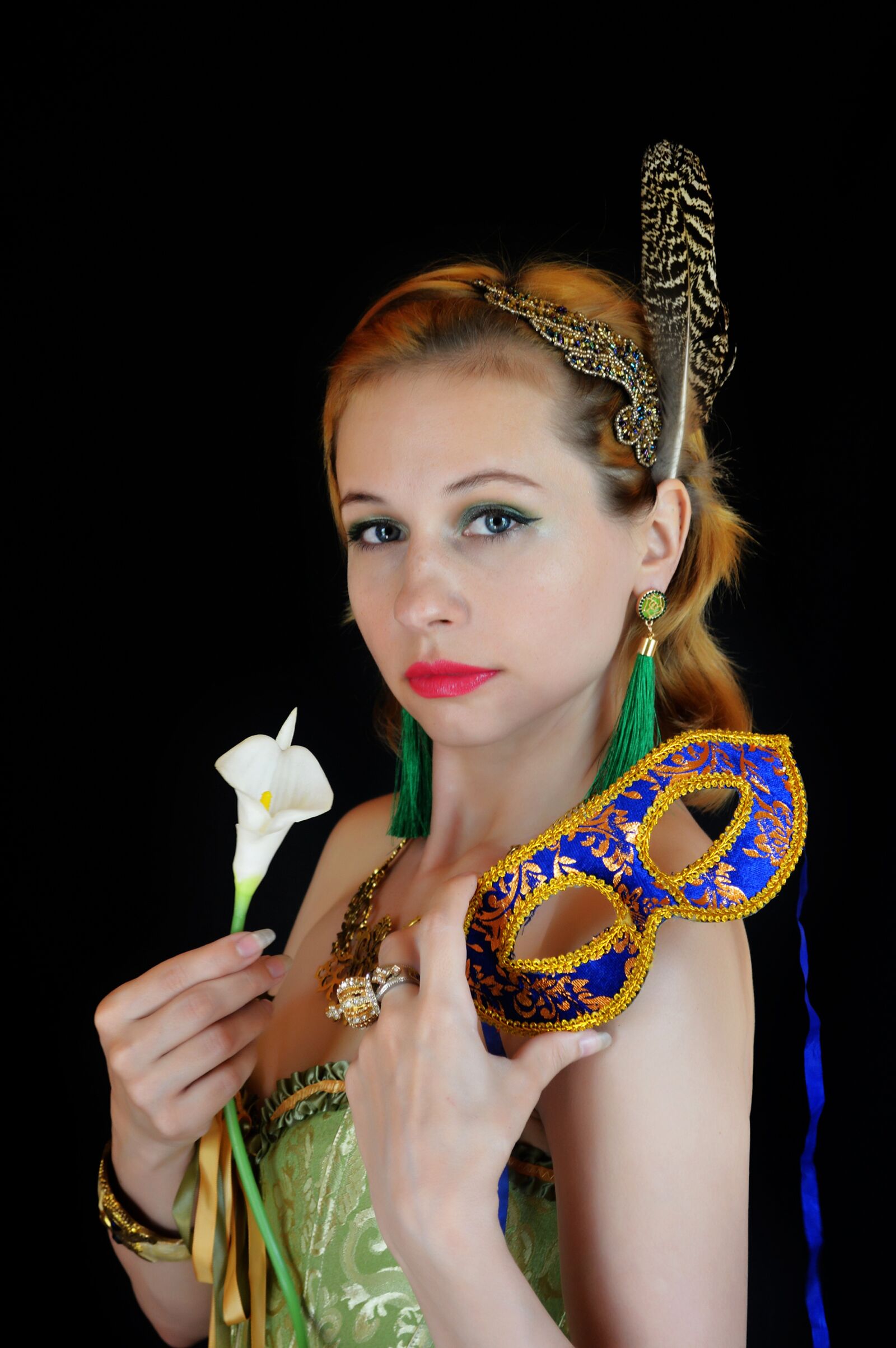 Nikon D3200 sample photo. Mask, girl, venice photography
