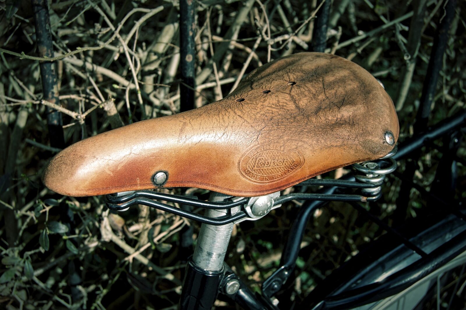 Nikon D3200 sample photo. Saddle, bicycle saddle, leather photography