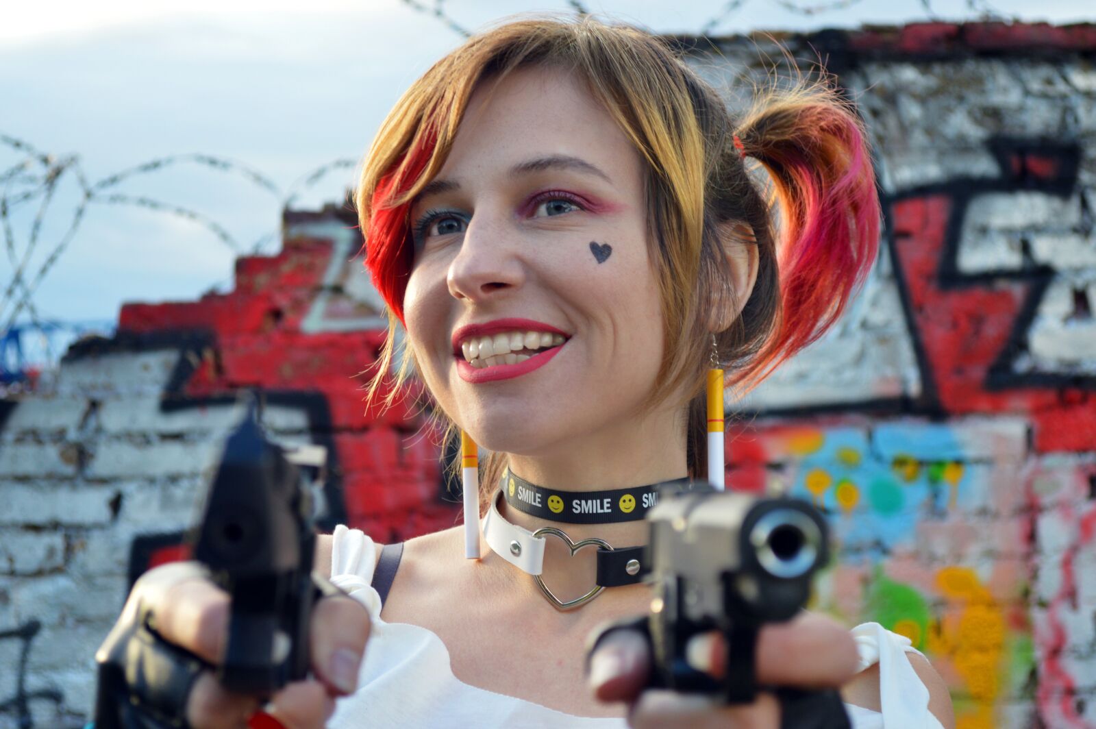 Nikon D3200 sample photo. Harley quinn, portrait, muzzle photography