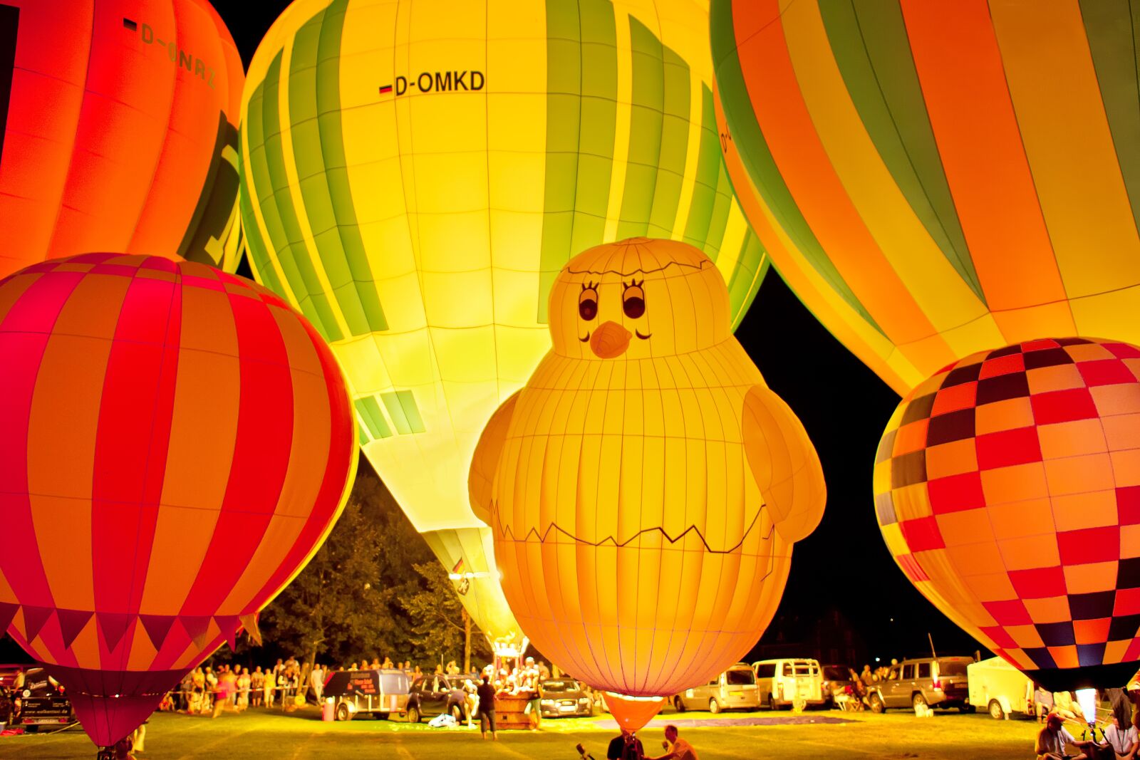 Canon EOS 50D sample photo. Hot air balloon, night photography
