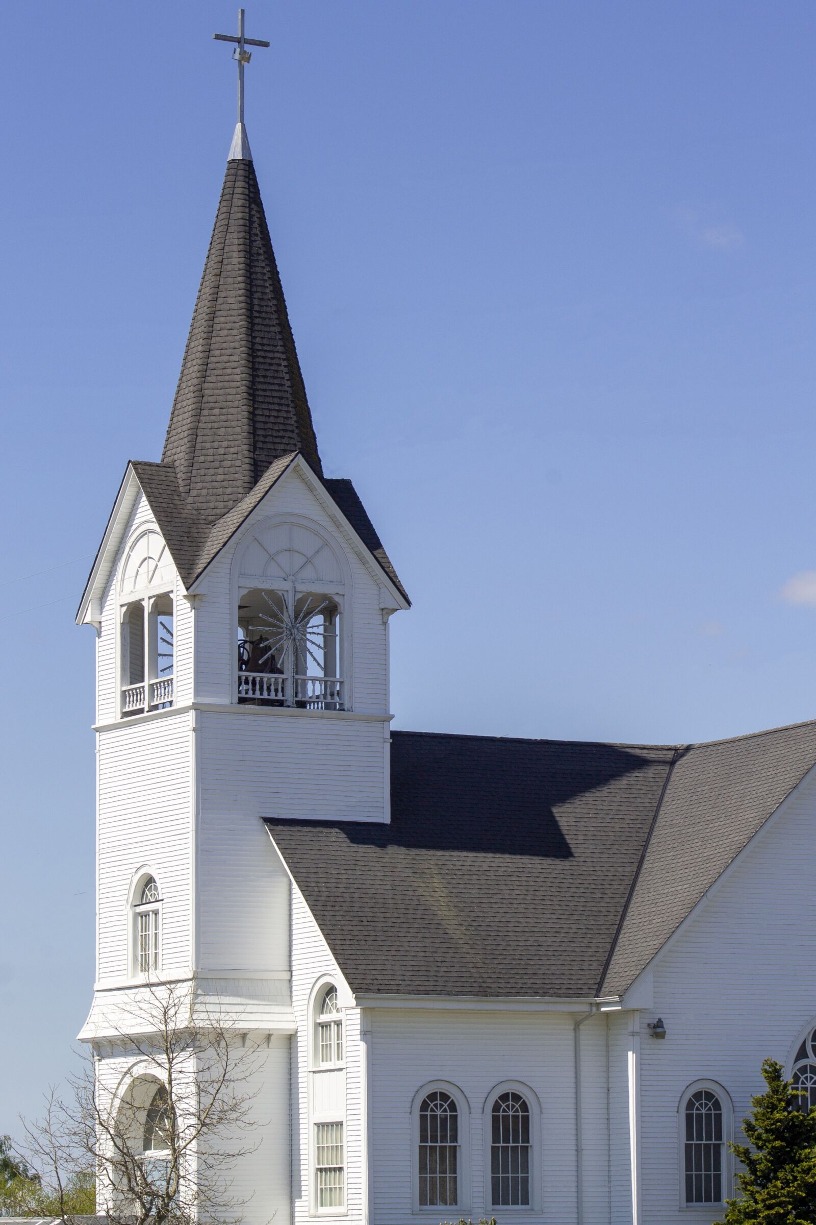 Canon EOS 1100D (EOS Rebel T3 / EOS Kiss X50) + Canon EF75-300mm f/4-5.6 sample photo. Church, steeple, washington state photography