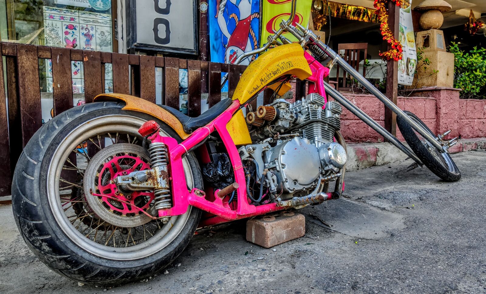 Xiaomi MI 9 sample photo. Motorcycle, chopper, brake disc photography