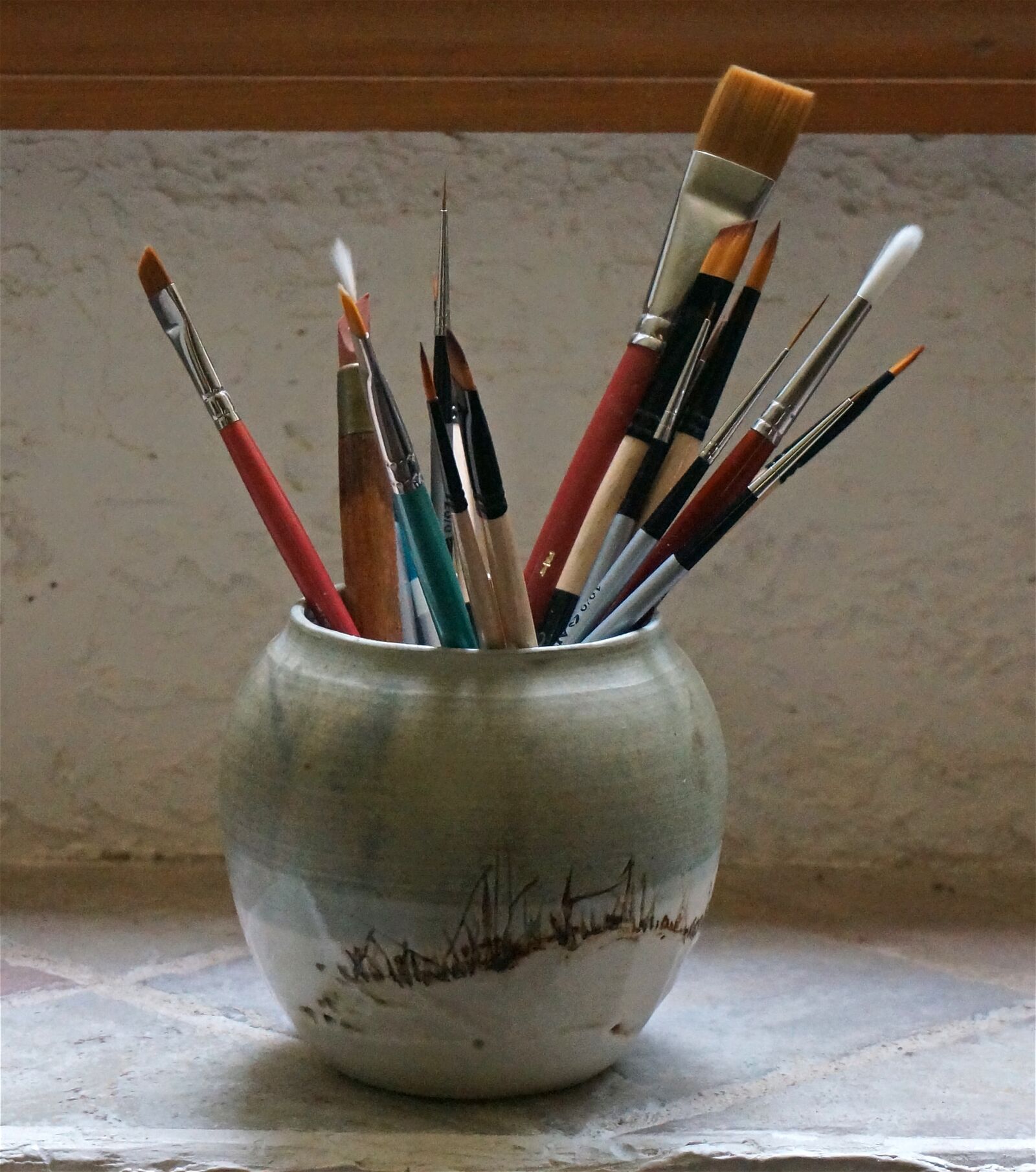 Sony Alpha NEX-5T sample photo. Paint brushes, watercolor, art photography