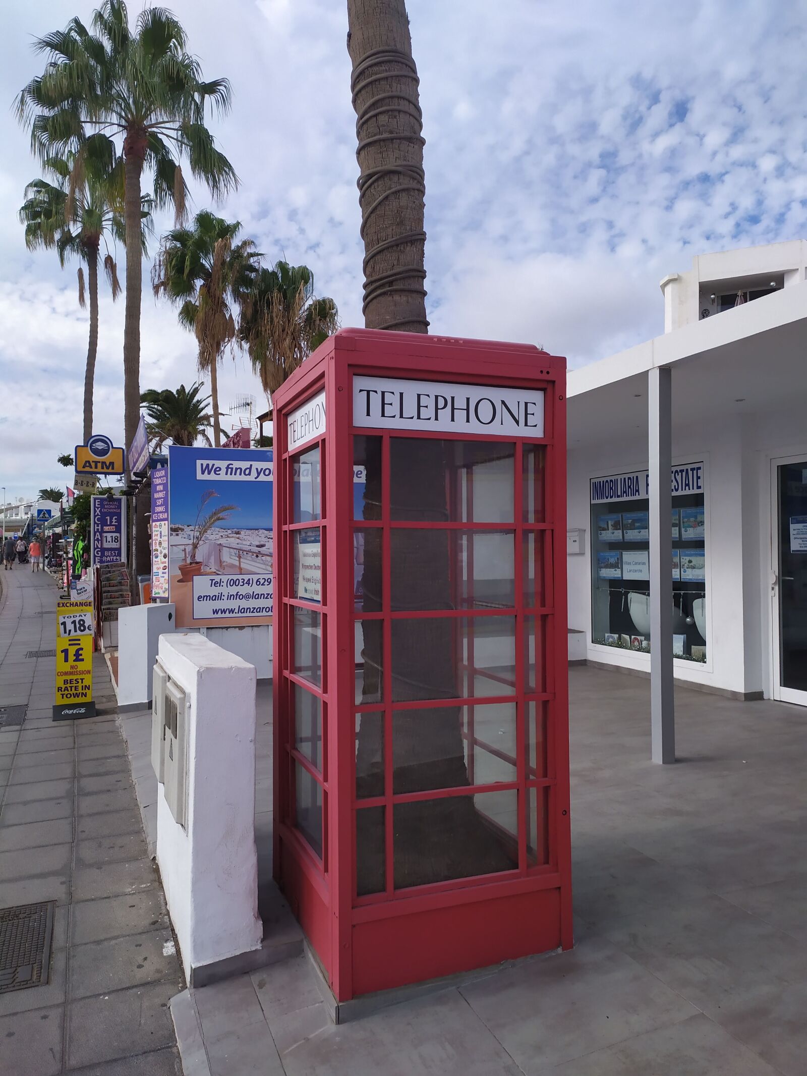 Xiaomi Redmi Note 7 sample photo. Lanzarote, telephone booth, tourism photography
