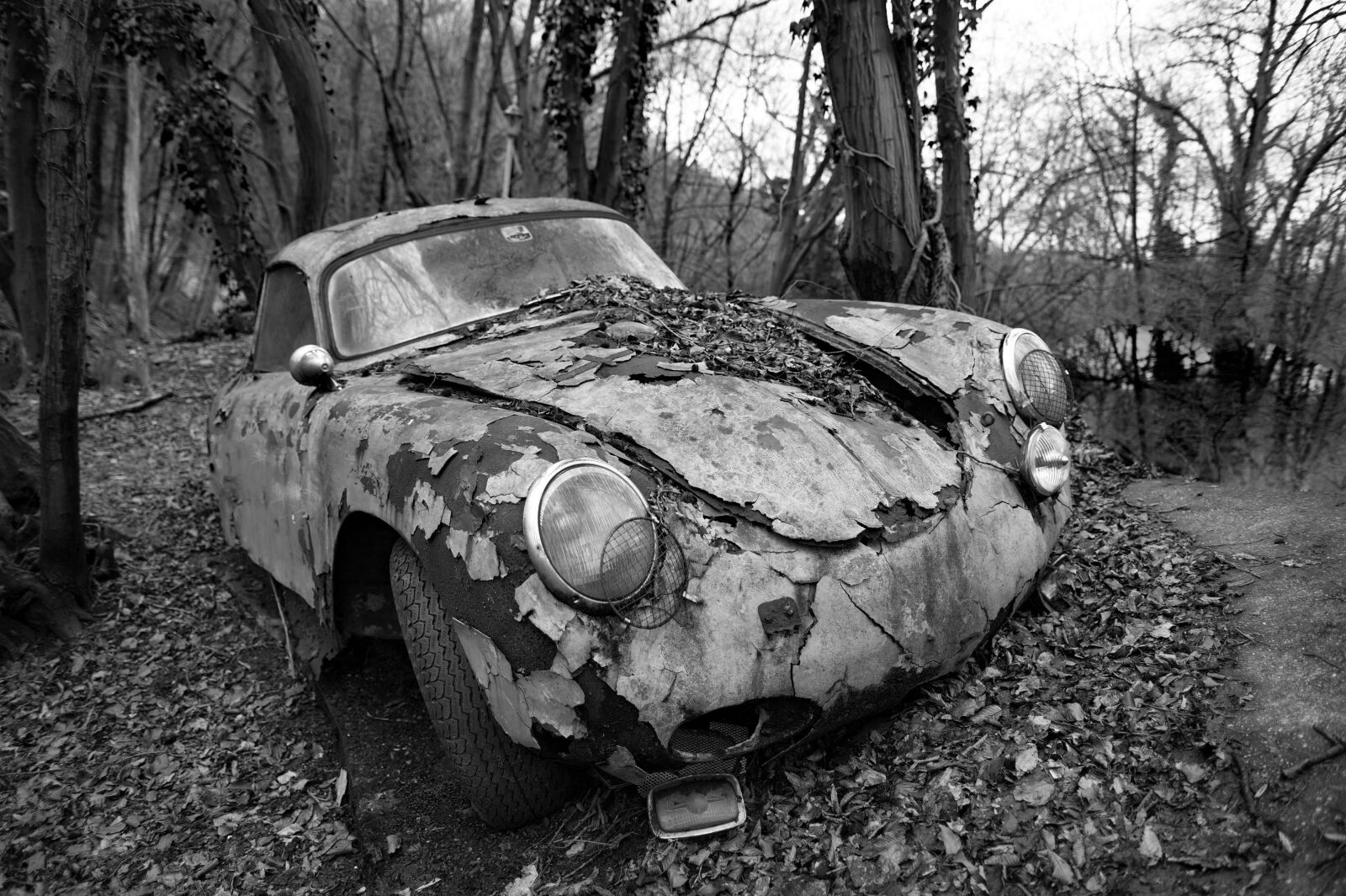 Nikon D700 sample photo. Porsche, wreck, broken photography