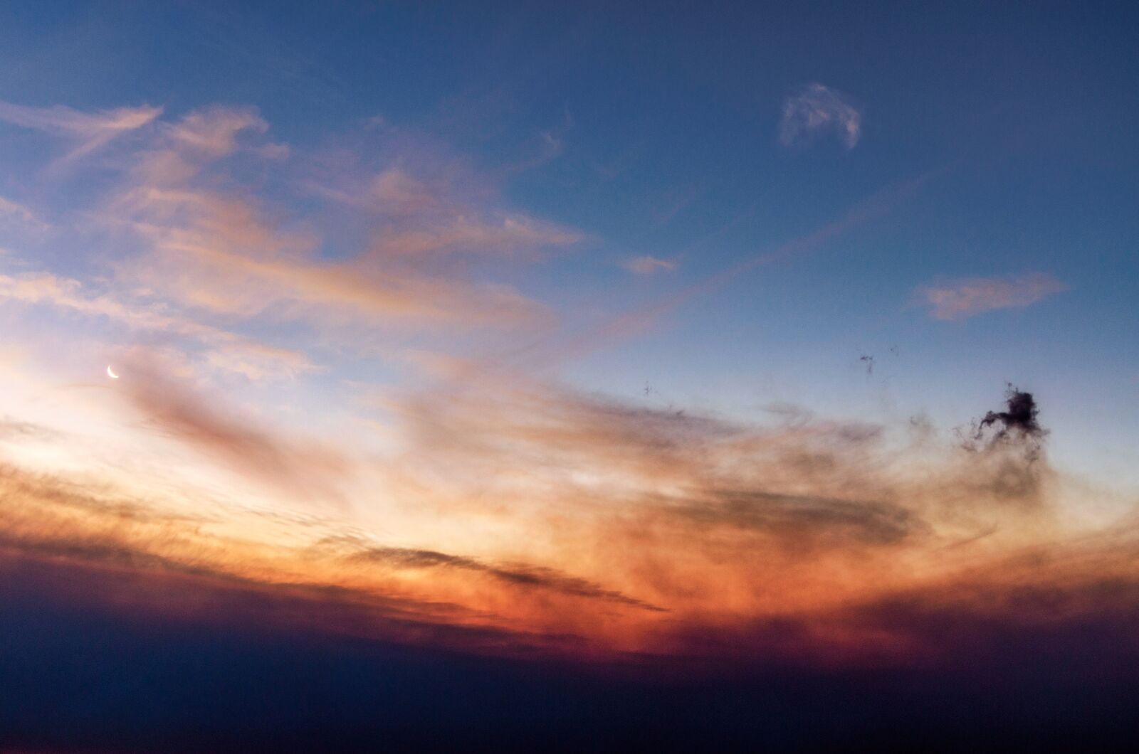 Nikon D7000 sample photo. Sky, clouds, moon photography