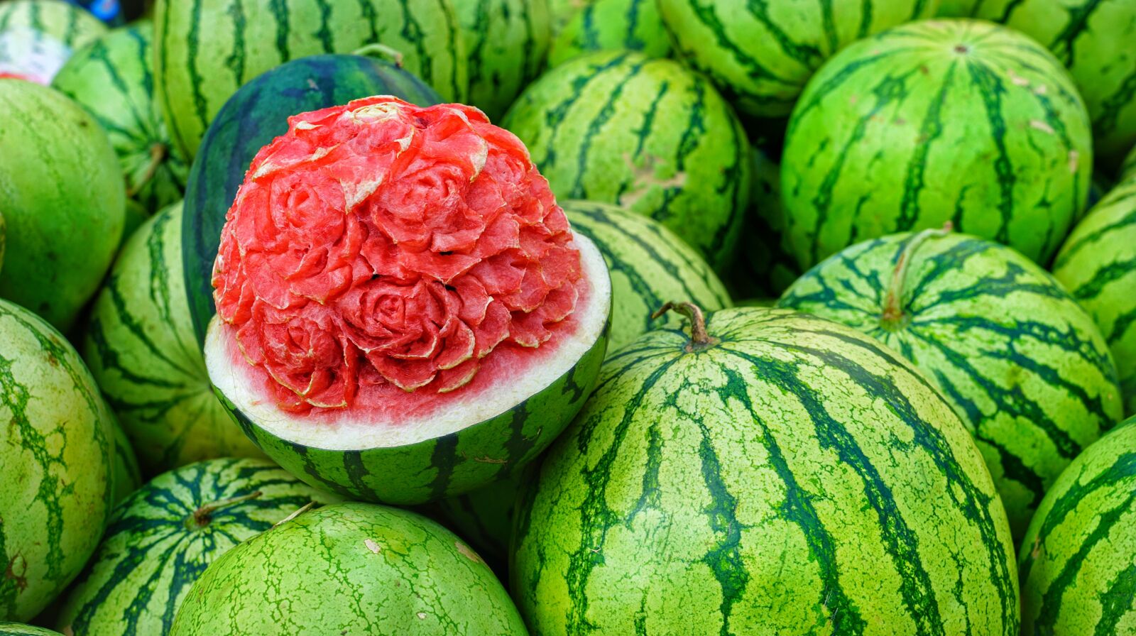 Sony a7R II + Sony FE 24-70mm F2.8 GM sample photo. Water, melons, display photography