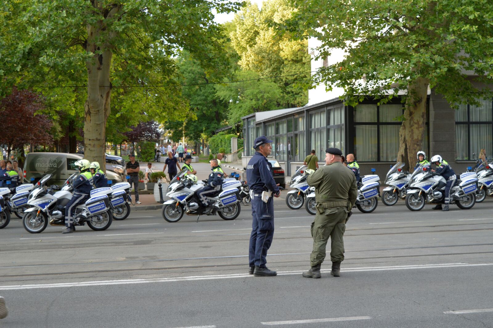 Nikon D3200 sample photo. Police cars, police motorcyclists photography