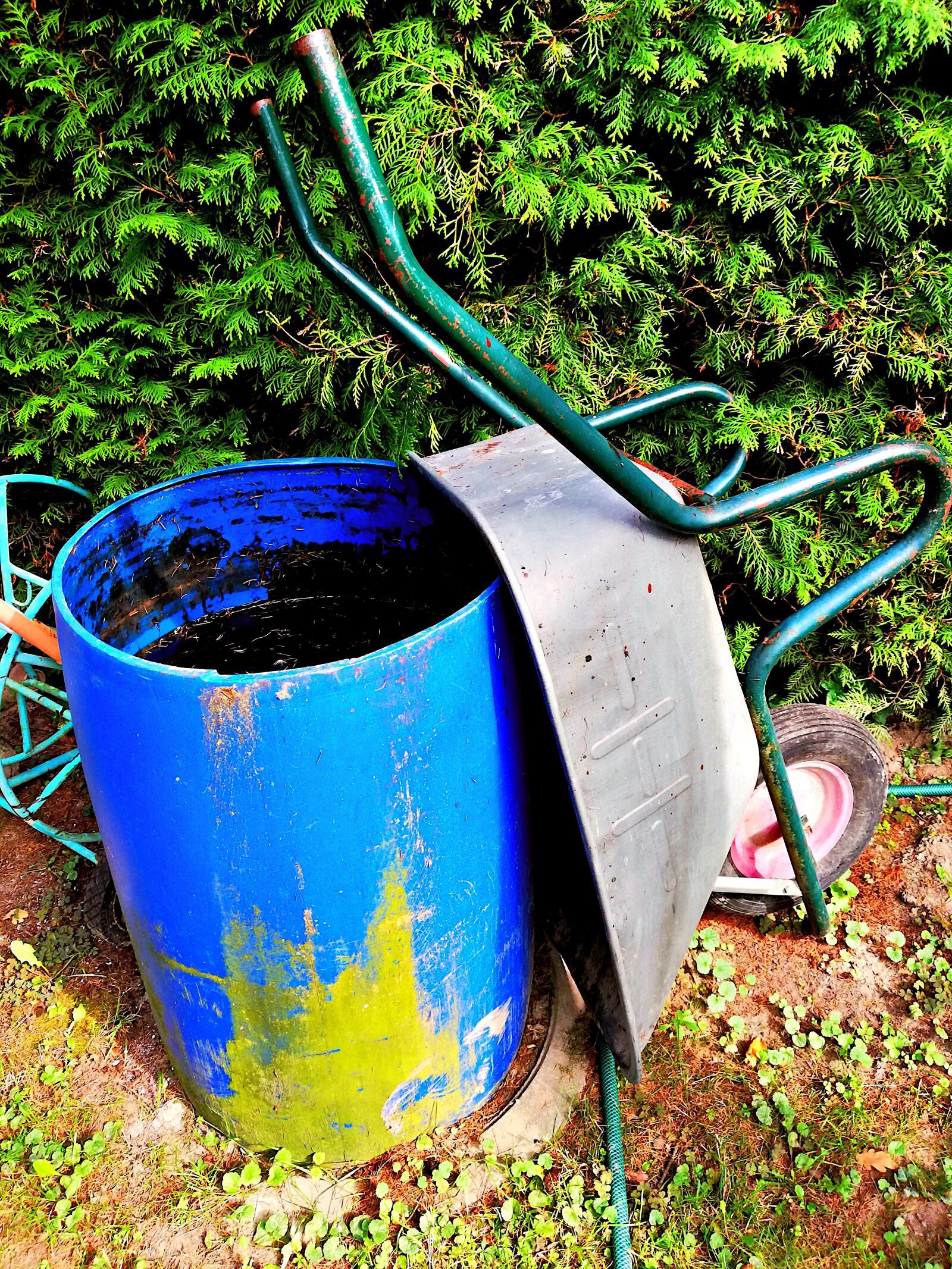 HUAWEI RNE-L21 sample photo. Site, wheelbarrow, faceplate photography